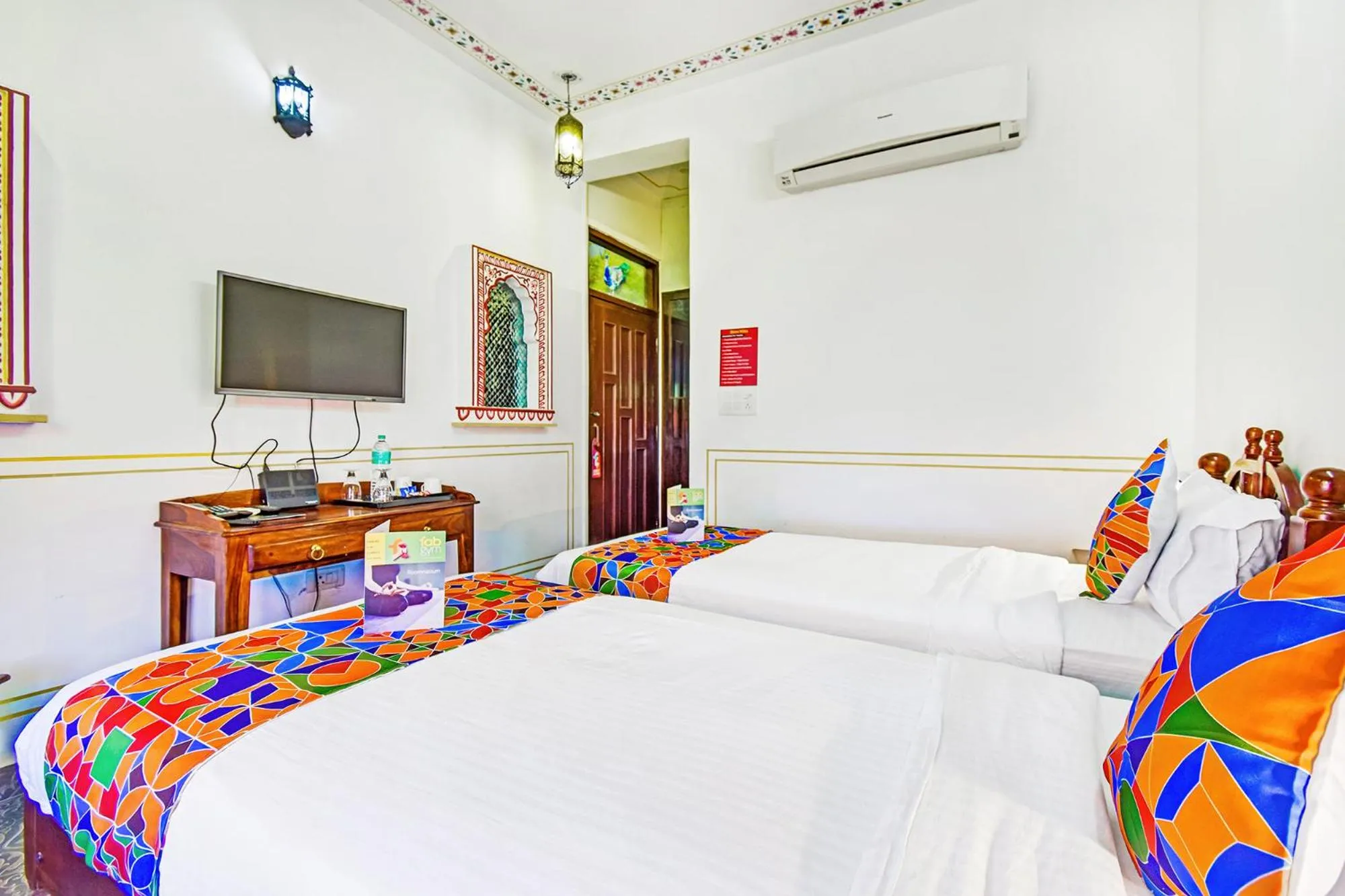 TV and multimedia in FabHotel Shree Villas