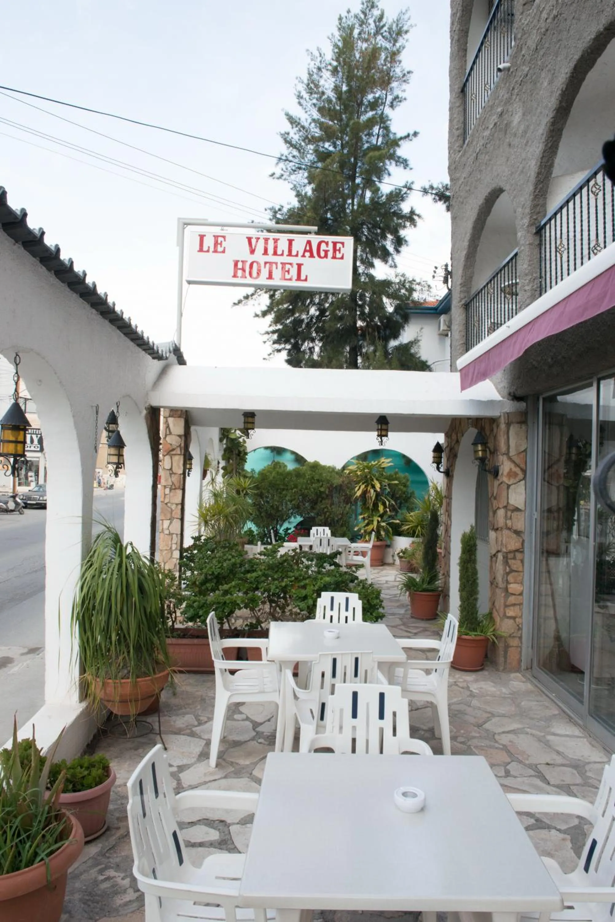 Patio in Le Village Hotel