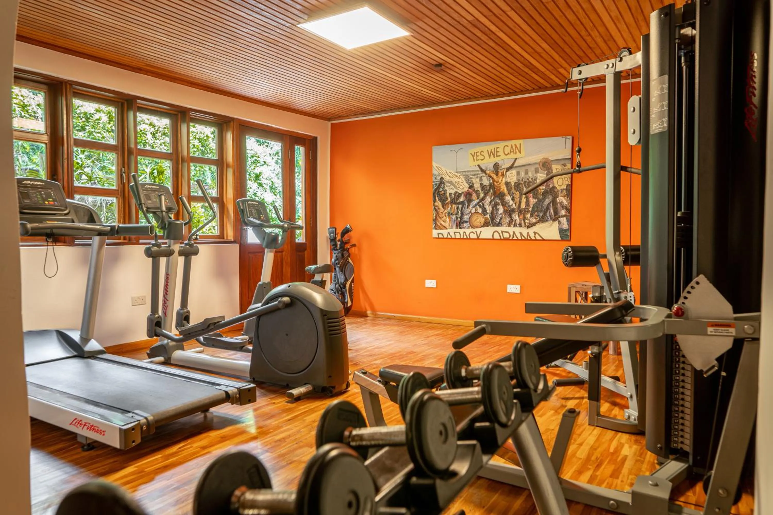 Fitness centre/facilities in Esther's Hotel