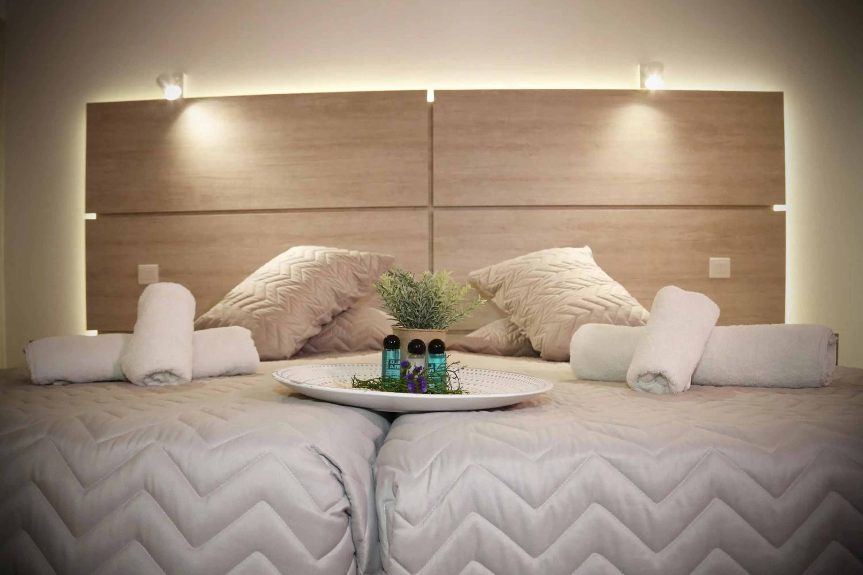 Bed in Pier Beach Hotel Apartments