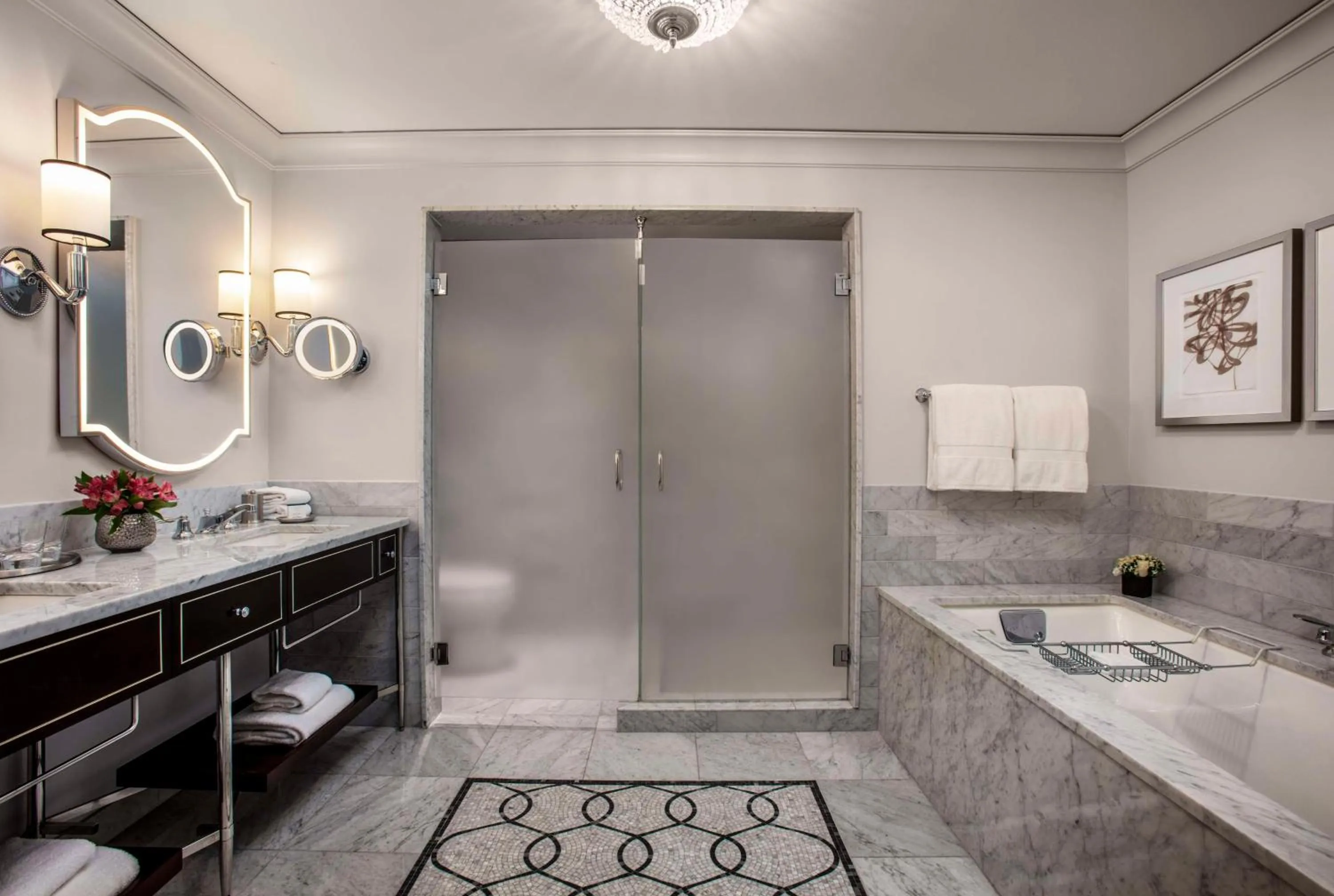 Bathroom in Waldorf Astoria Chicago