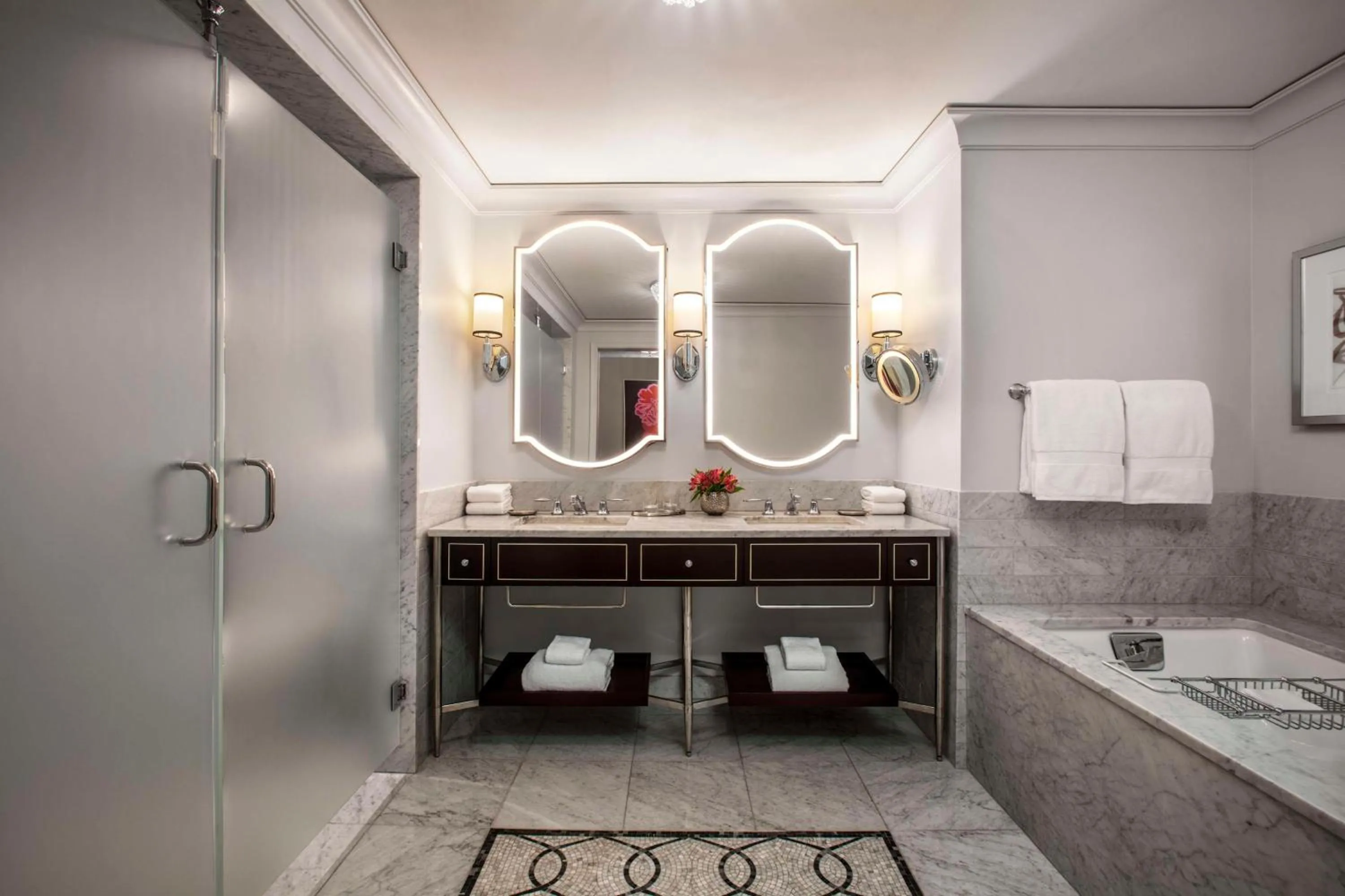 Bathroom in Waldorf Astoria Chicago