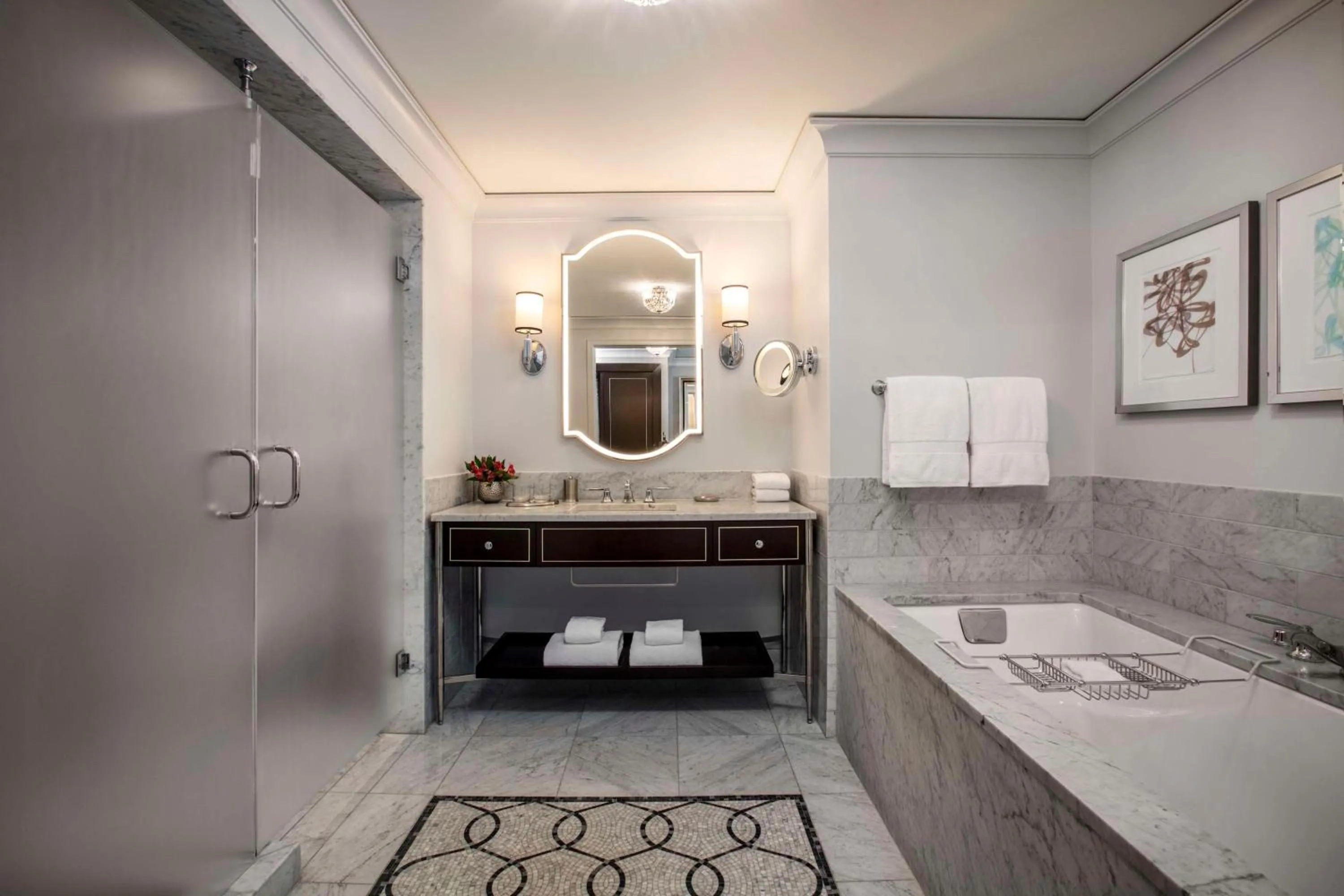 Bathroom in Waldorf Astoria Chicago