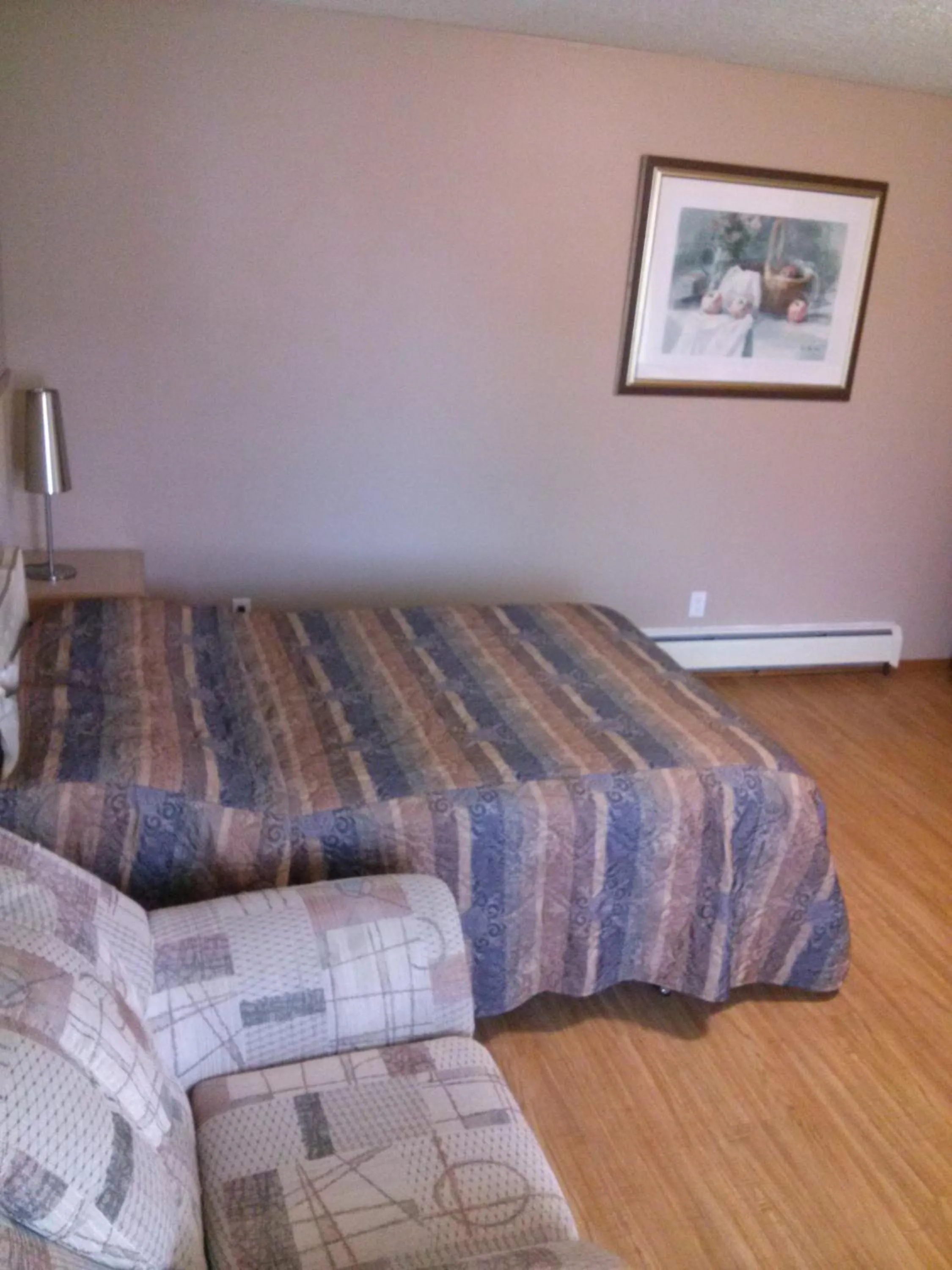 Bed in Moosomin Motel