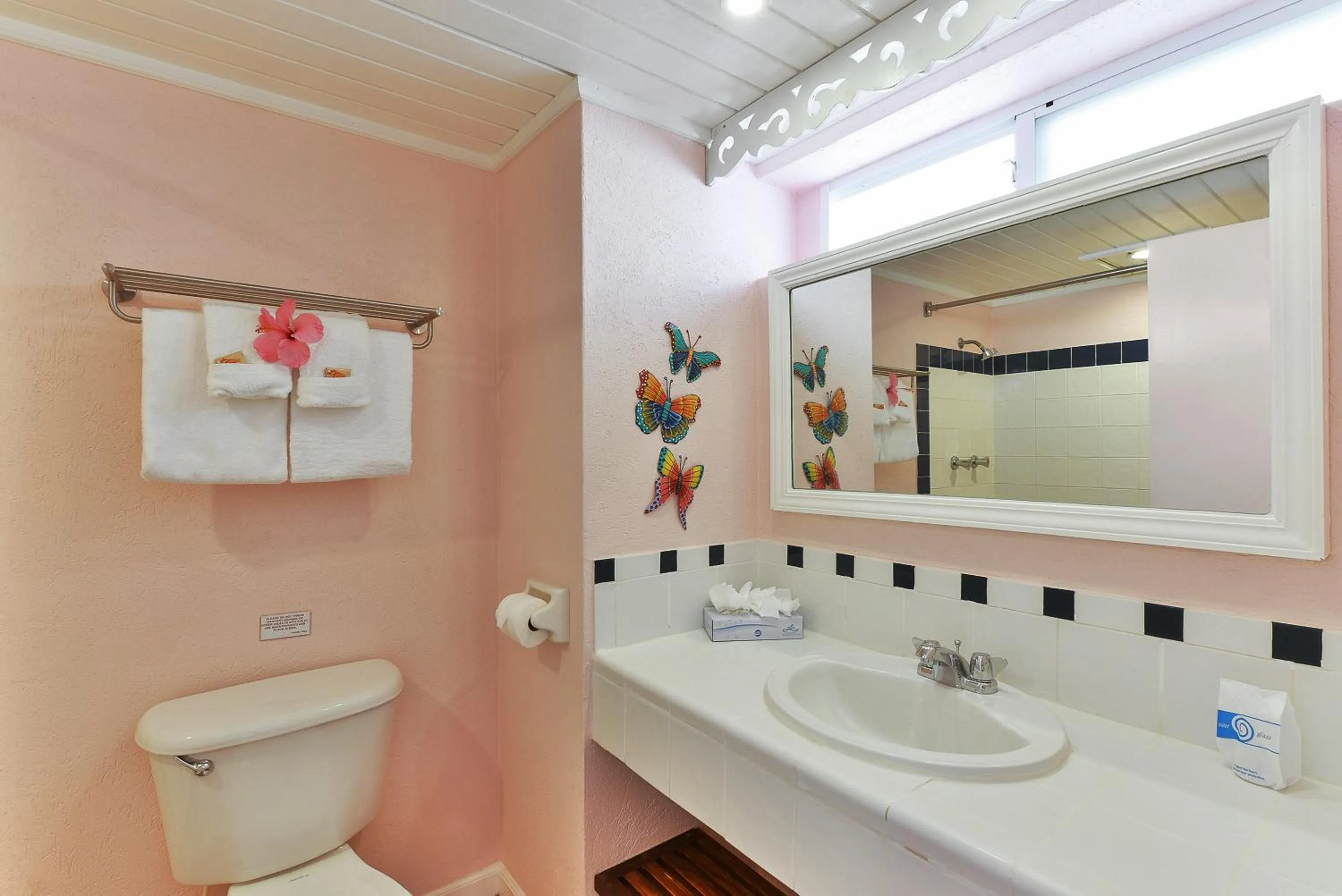 Toilet in Butterfly Beach Hotel