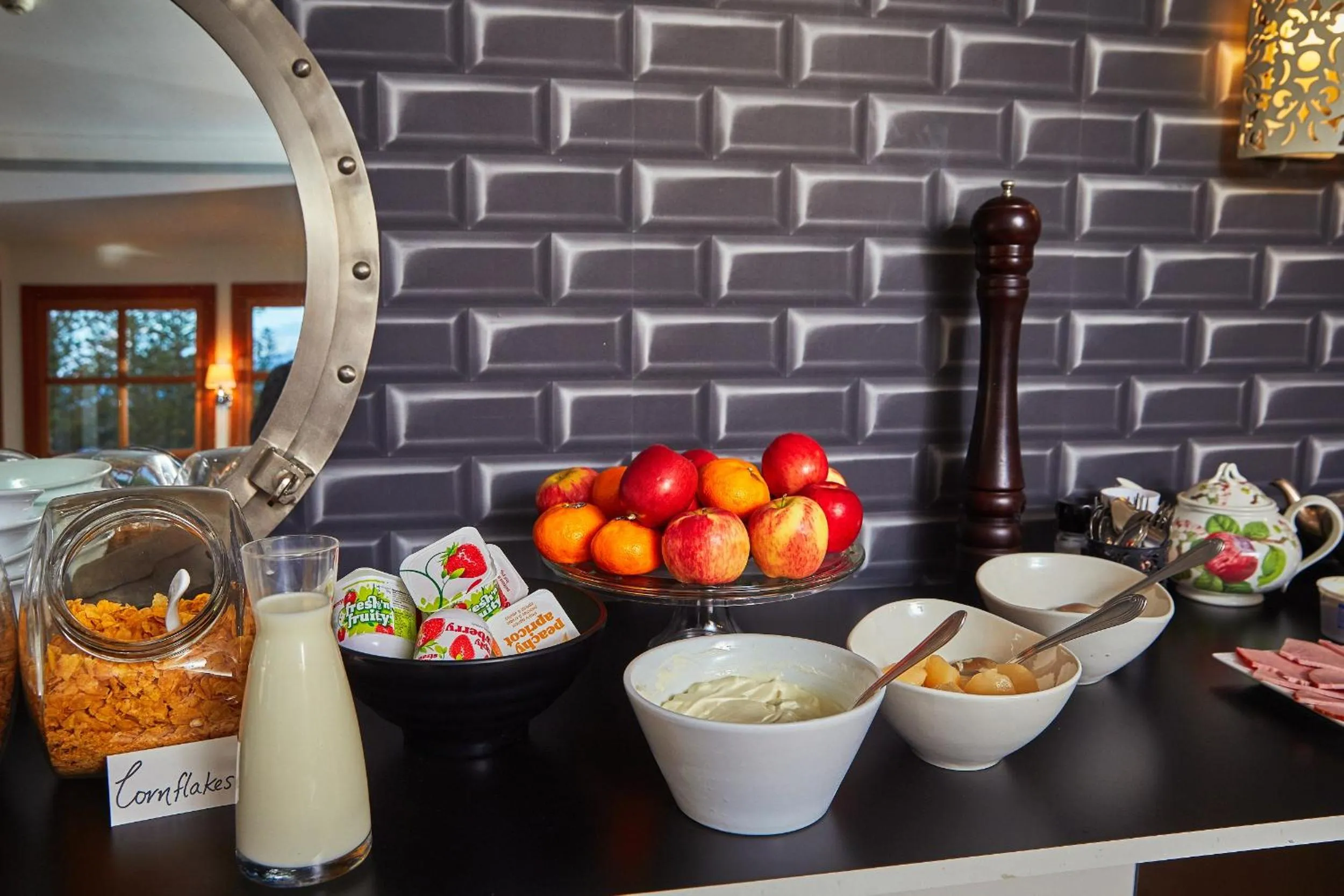 Continental breakfast in Boutique Hotel Kaikoura