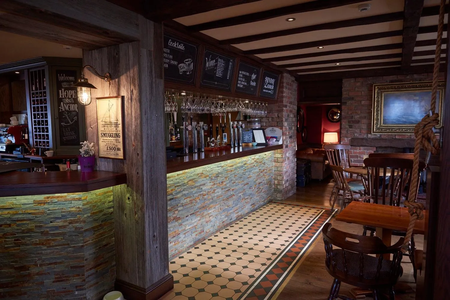 Lounge or bar in The Hope and Anchor Pub