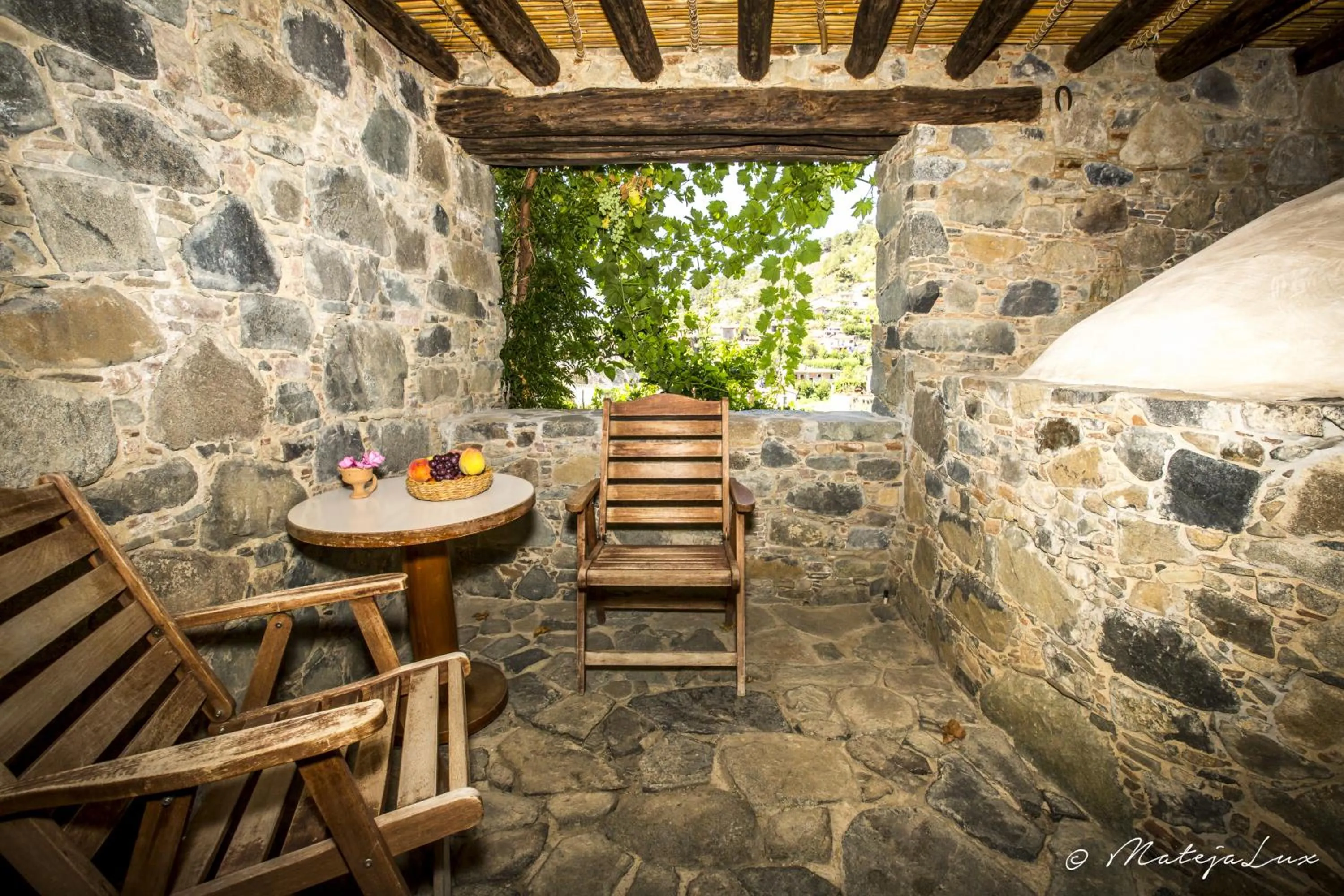 Seating area in Ambelikos Traditional Agrohotel