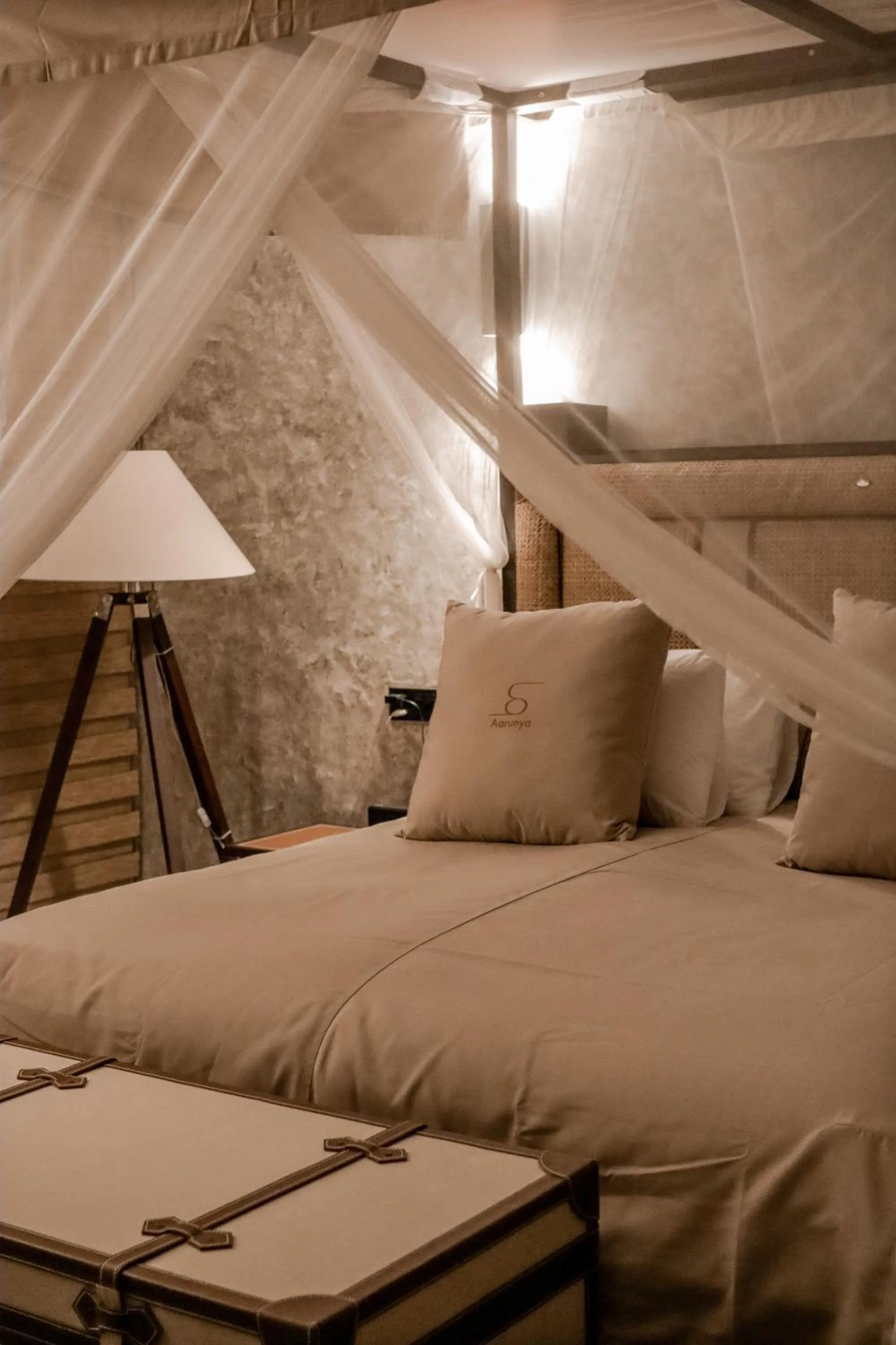 Bed in Aarunya Nature Resort - Kandy