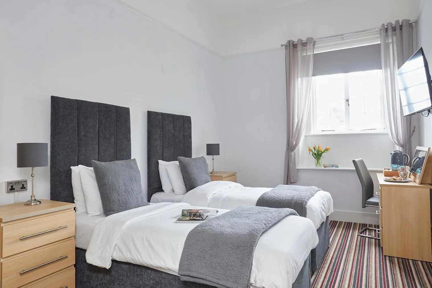 Bed in Luccombe Manor Country House Hotel