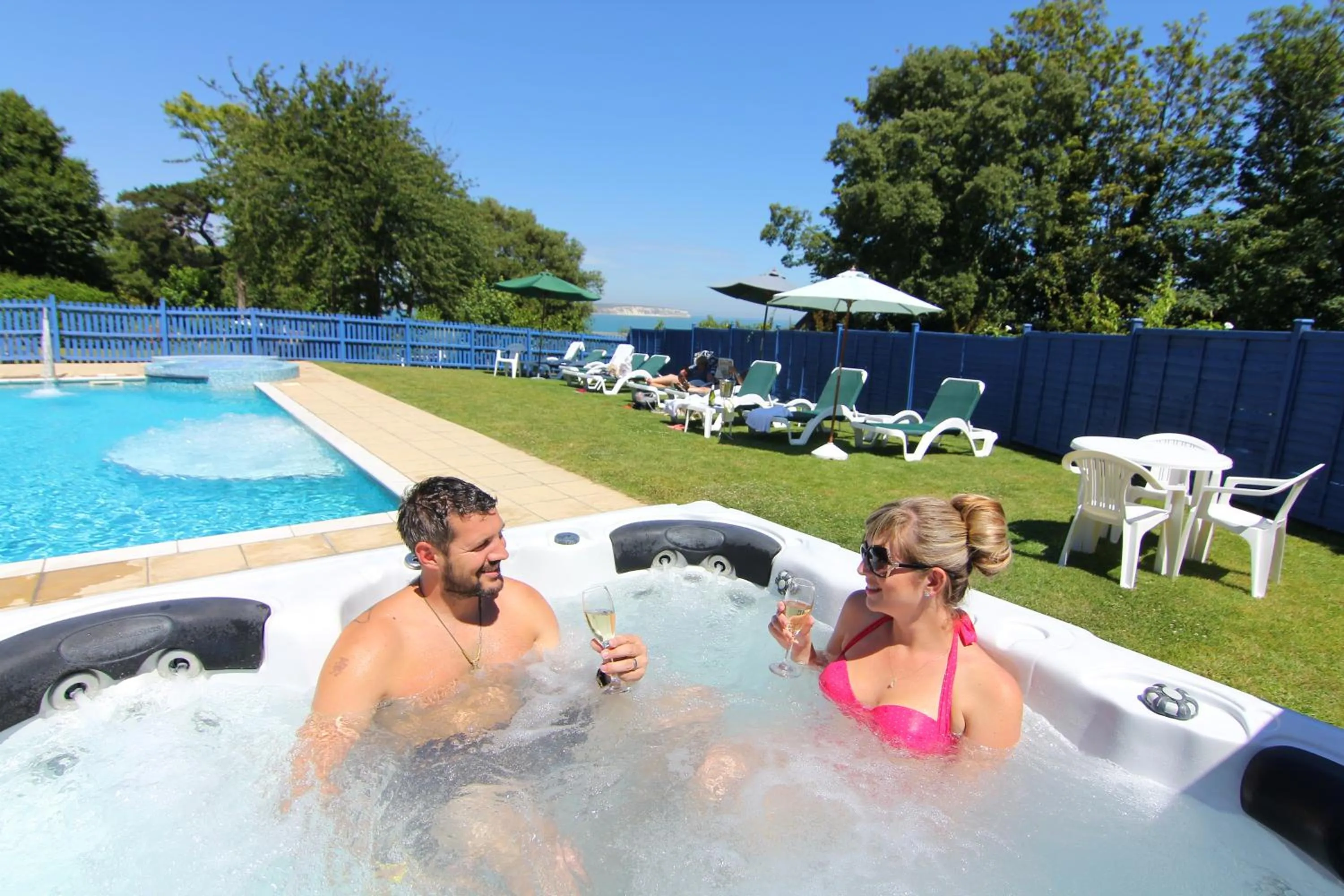 Swimming pool in Luccombe Manor Country House Hotel