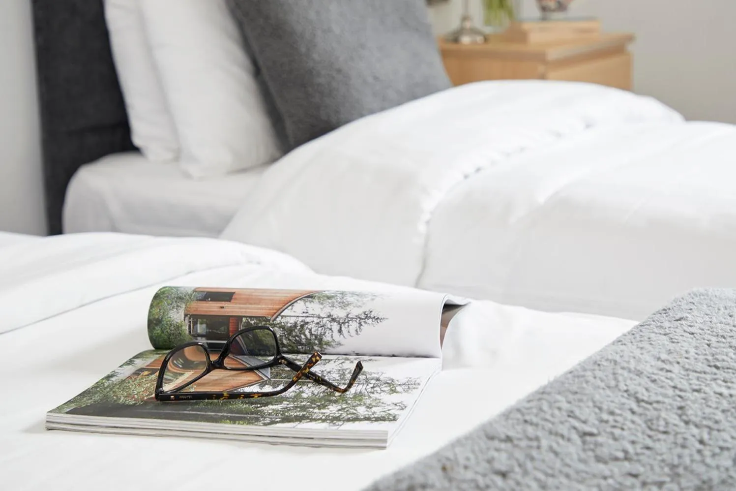 Bed in Luccombe Manor Country House Hotel