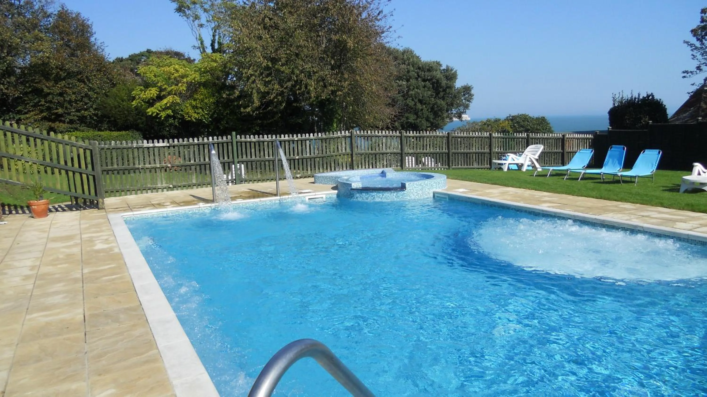 Swimming pool in Luccombe Manor Country House Hotel