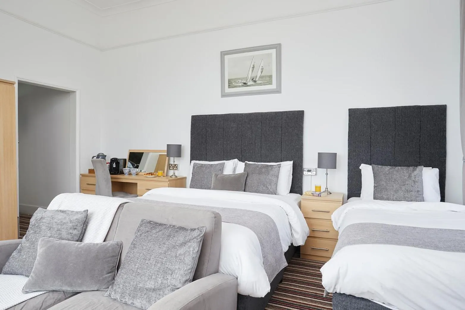 Bed in Luccombe Manor Country House Hotel