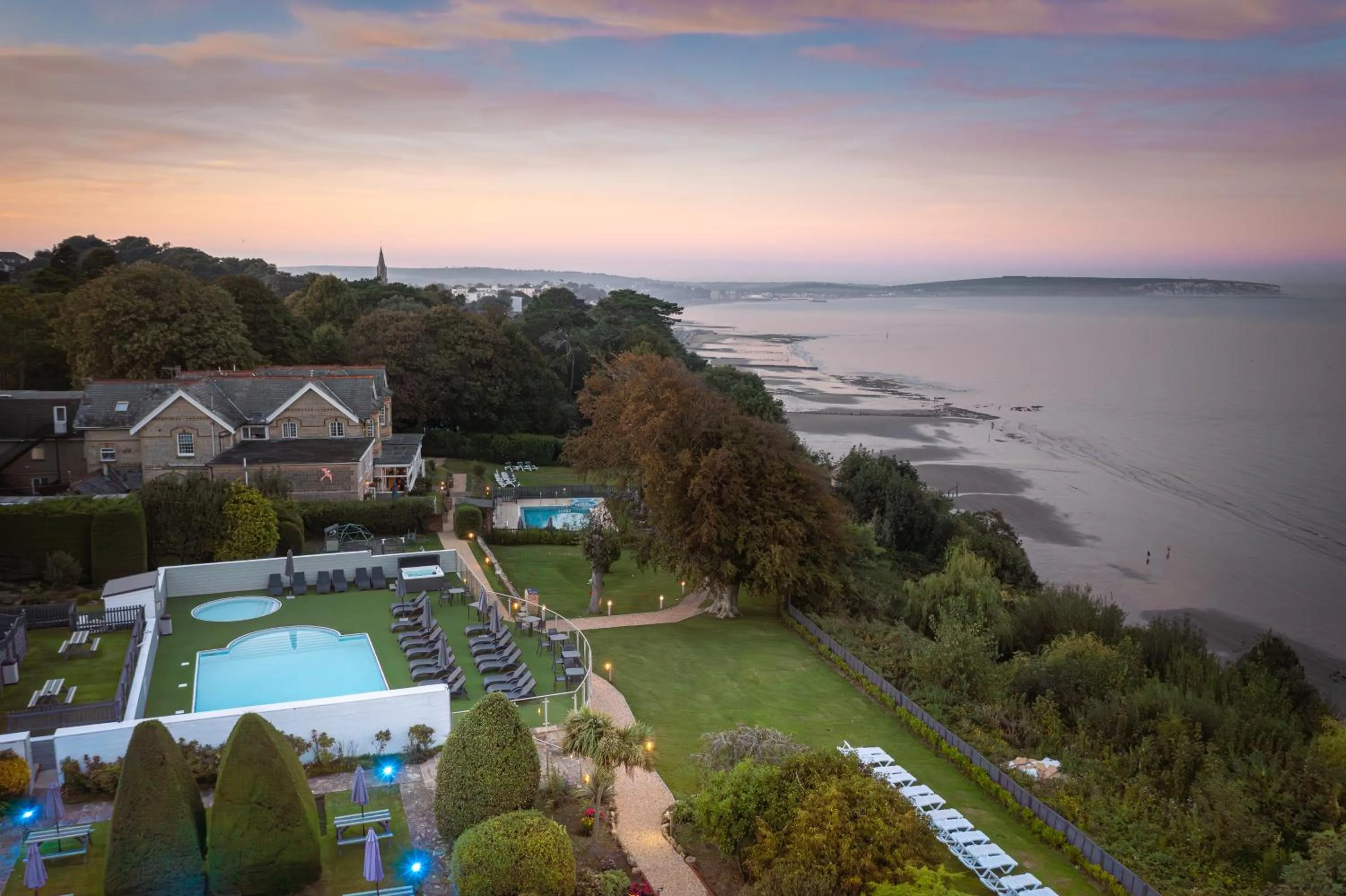 Bird's eye view in Luccombe Manor Country House Hotel