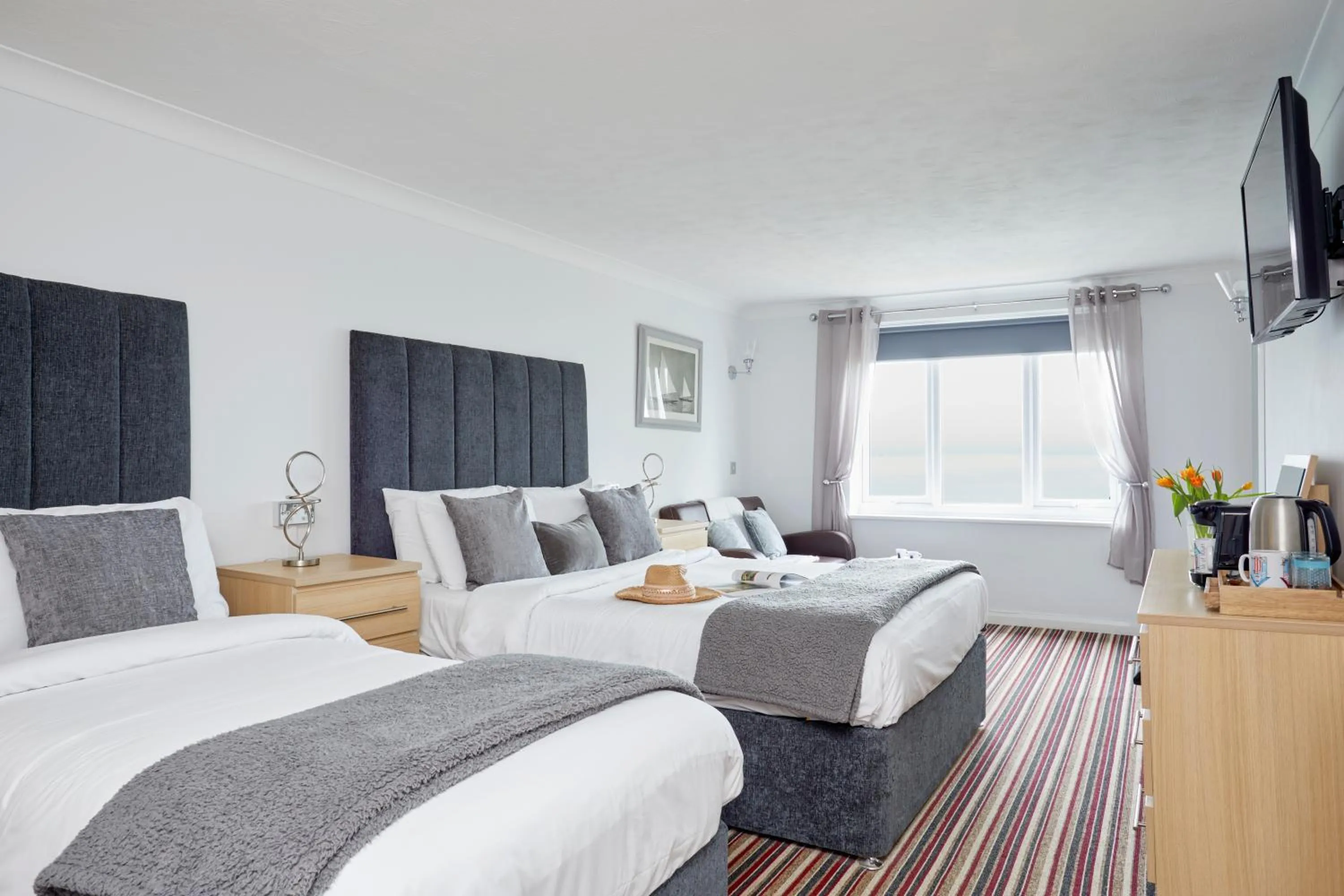 Bed in Luccombe Manor Country House Hotel