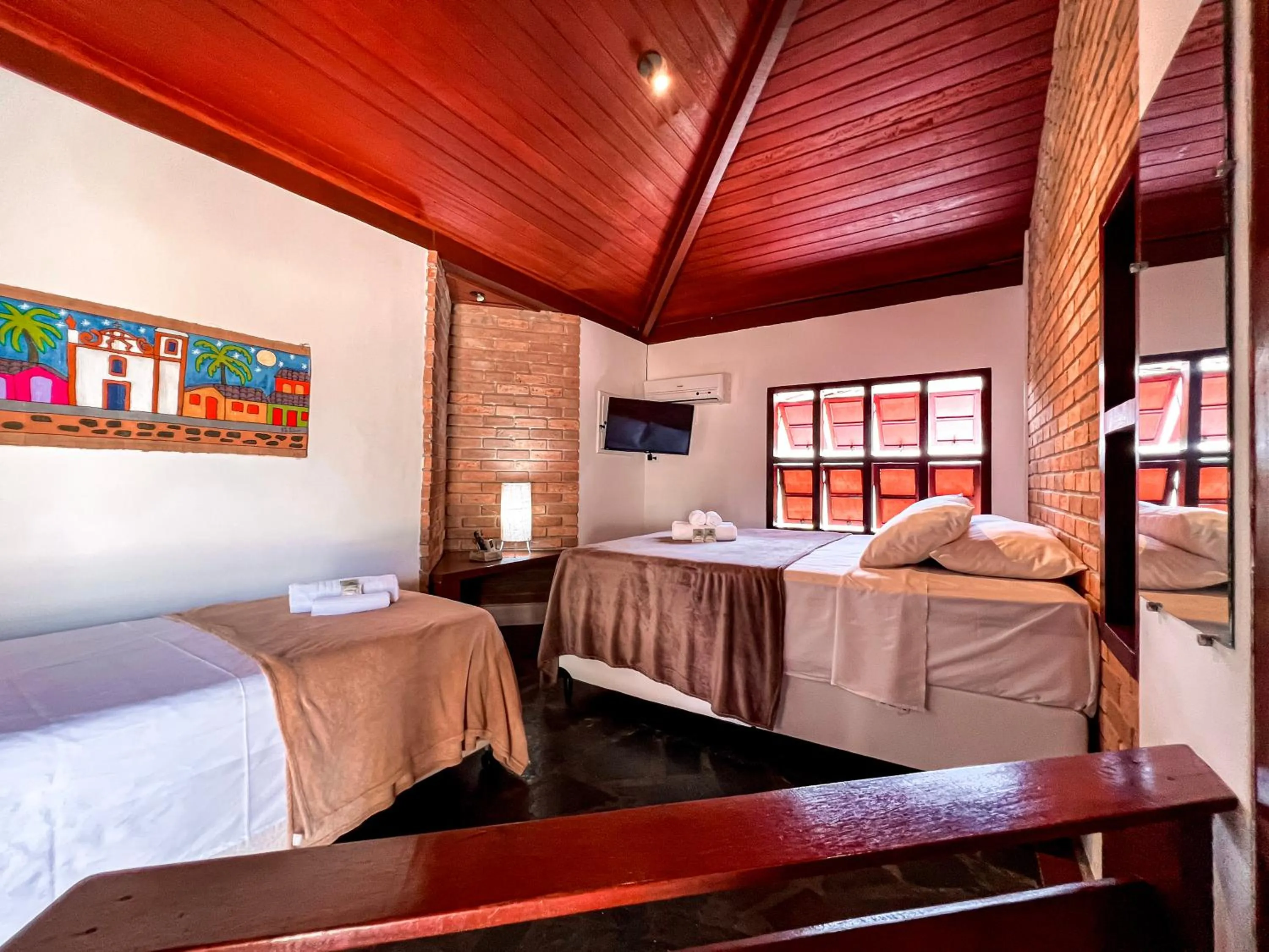 Bed in Pousada Arraial Candeia