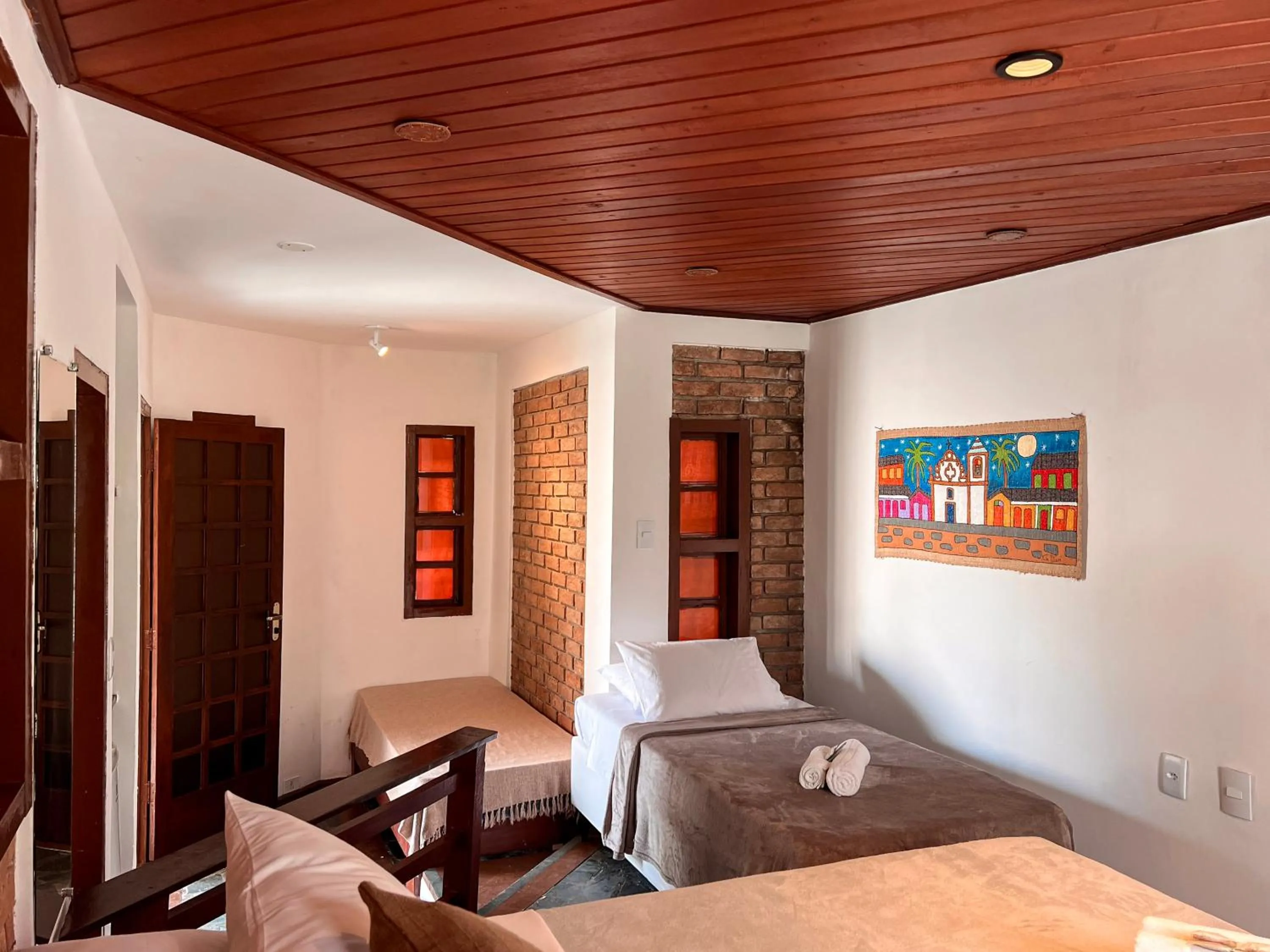 Bed in Pousada Arraial Candeia