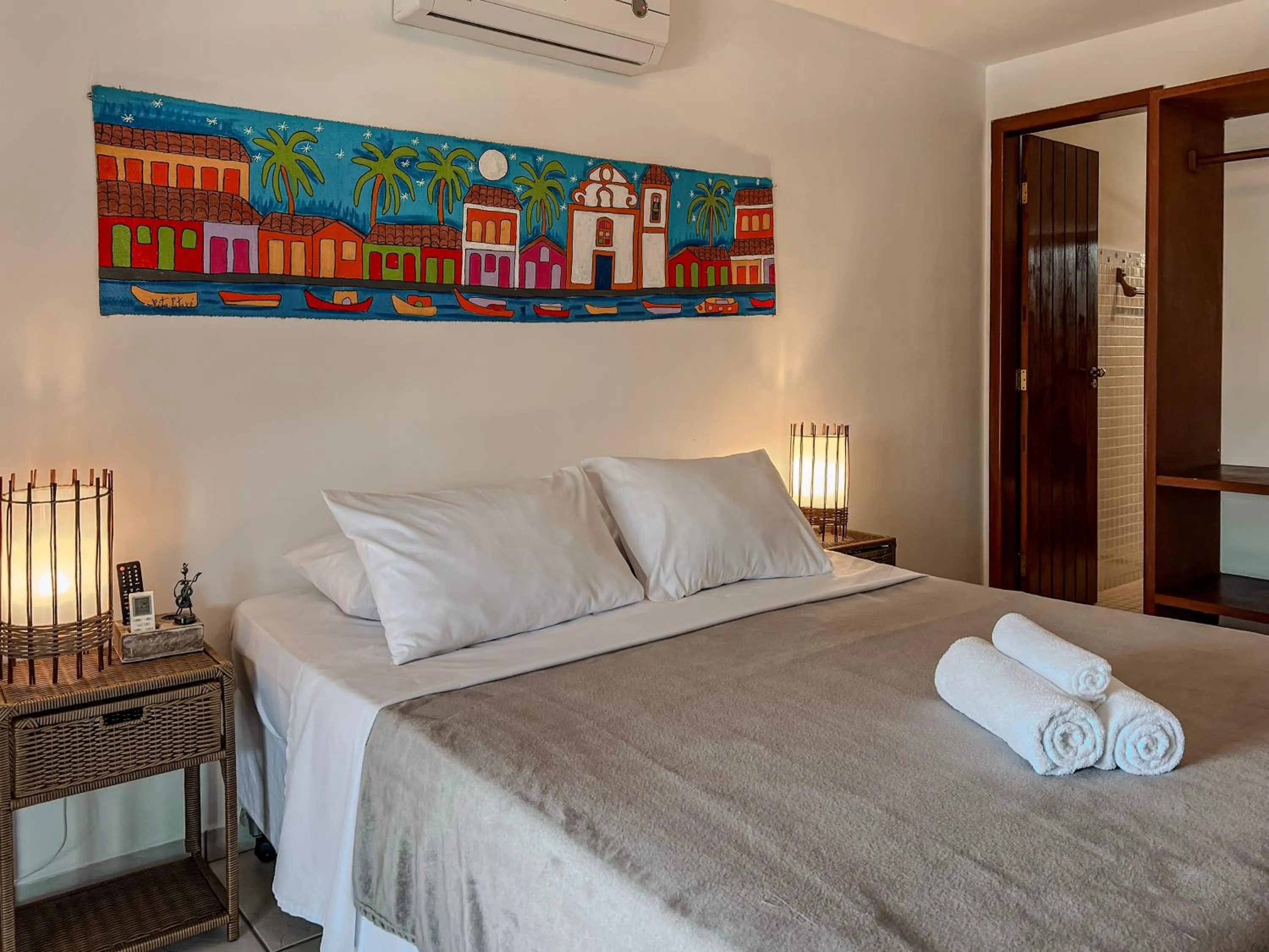 Bed in Pousada Arraial Candeia