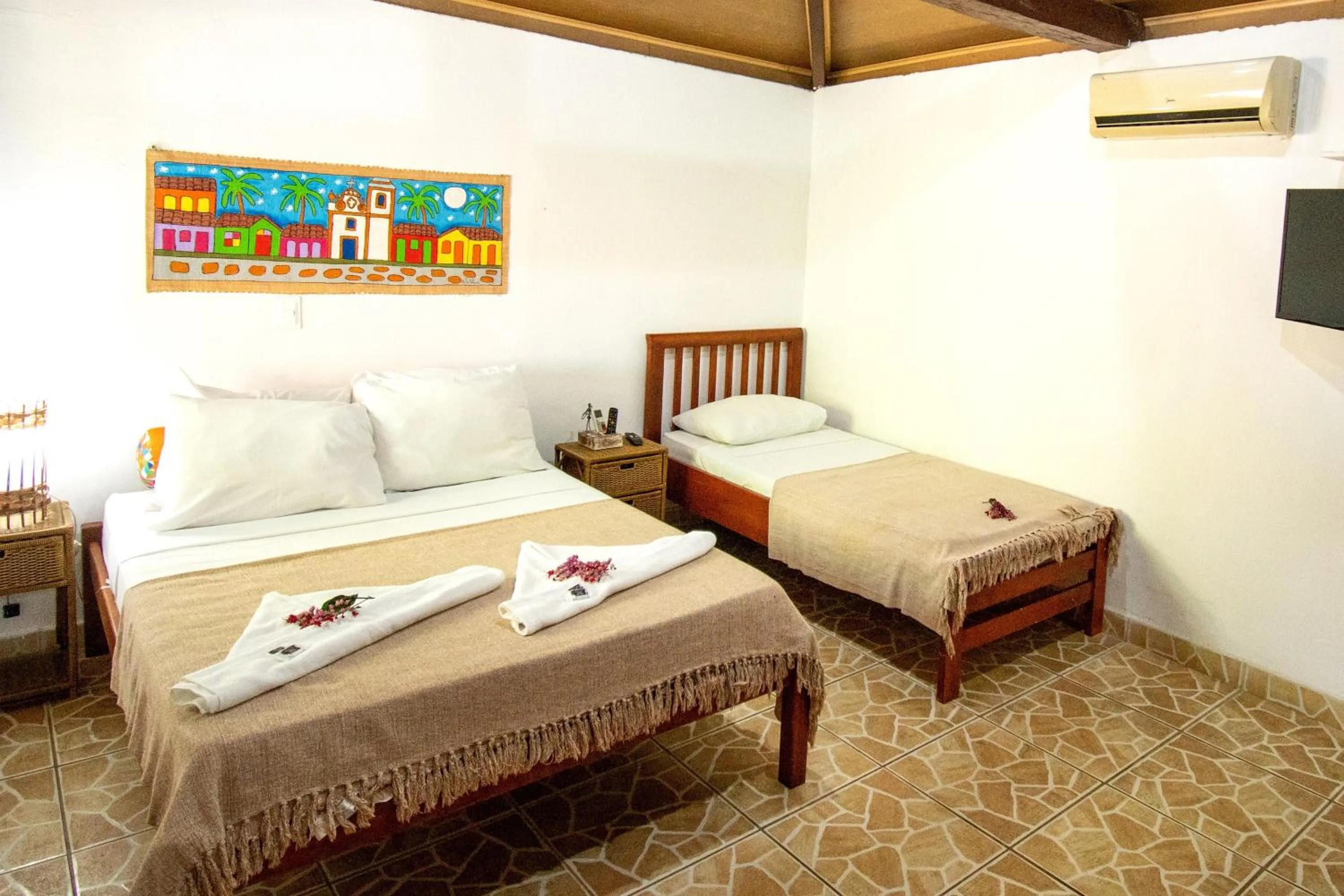 Bed in Pousada Arraial Candeia