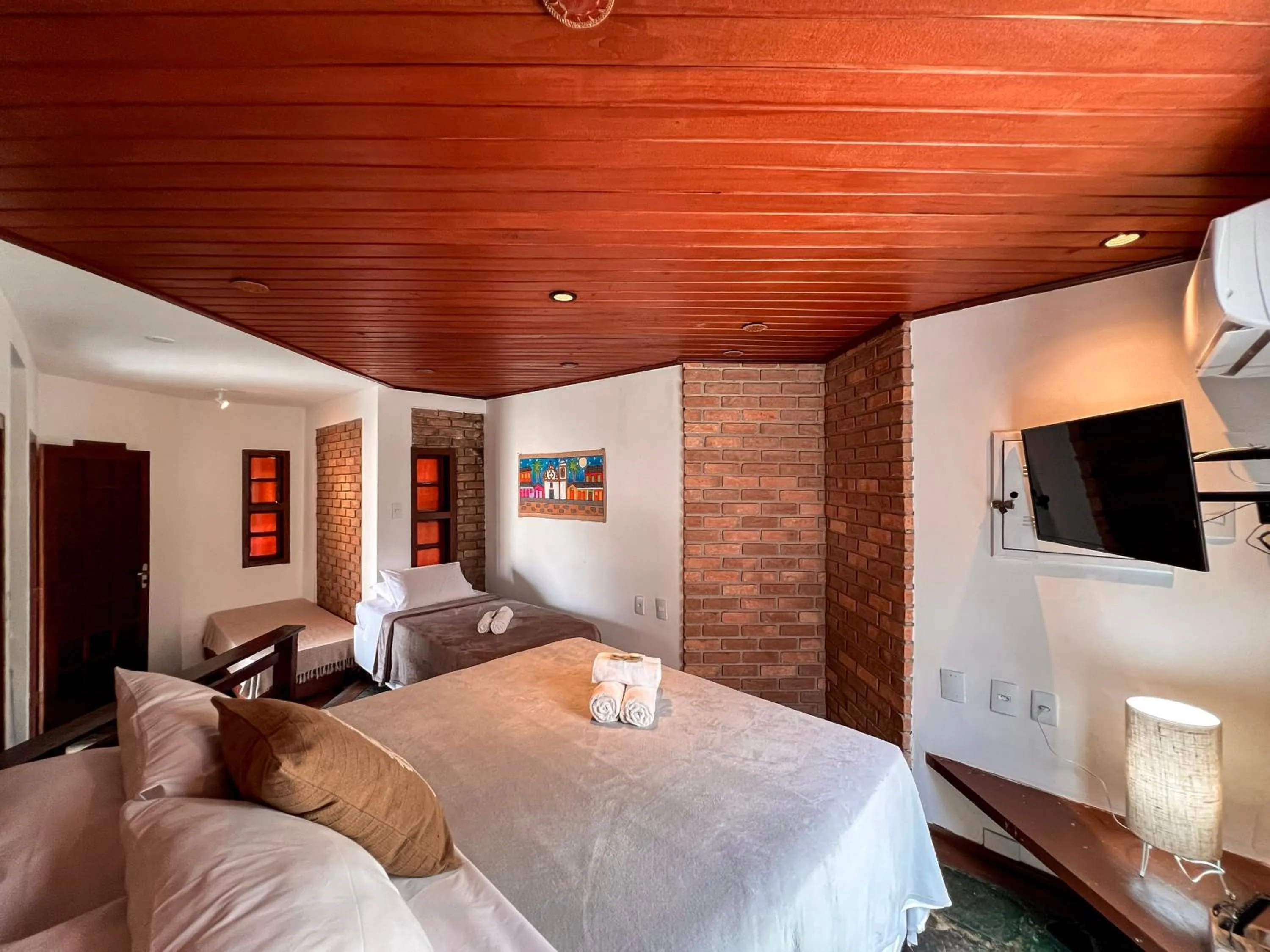 Bed in Pousada Arraial Candeia