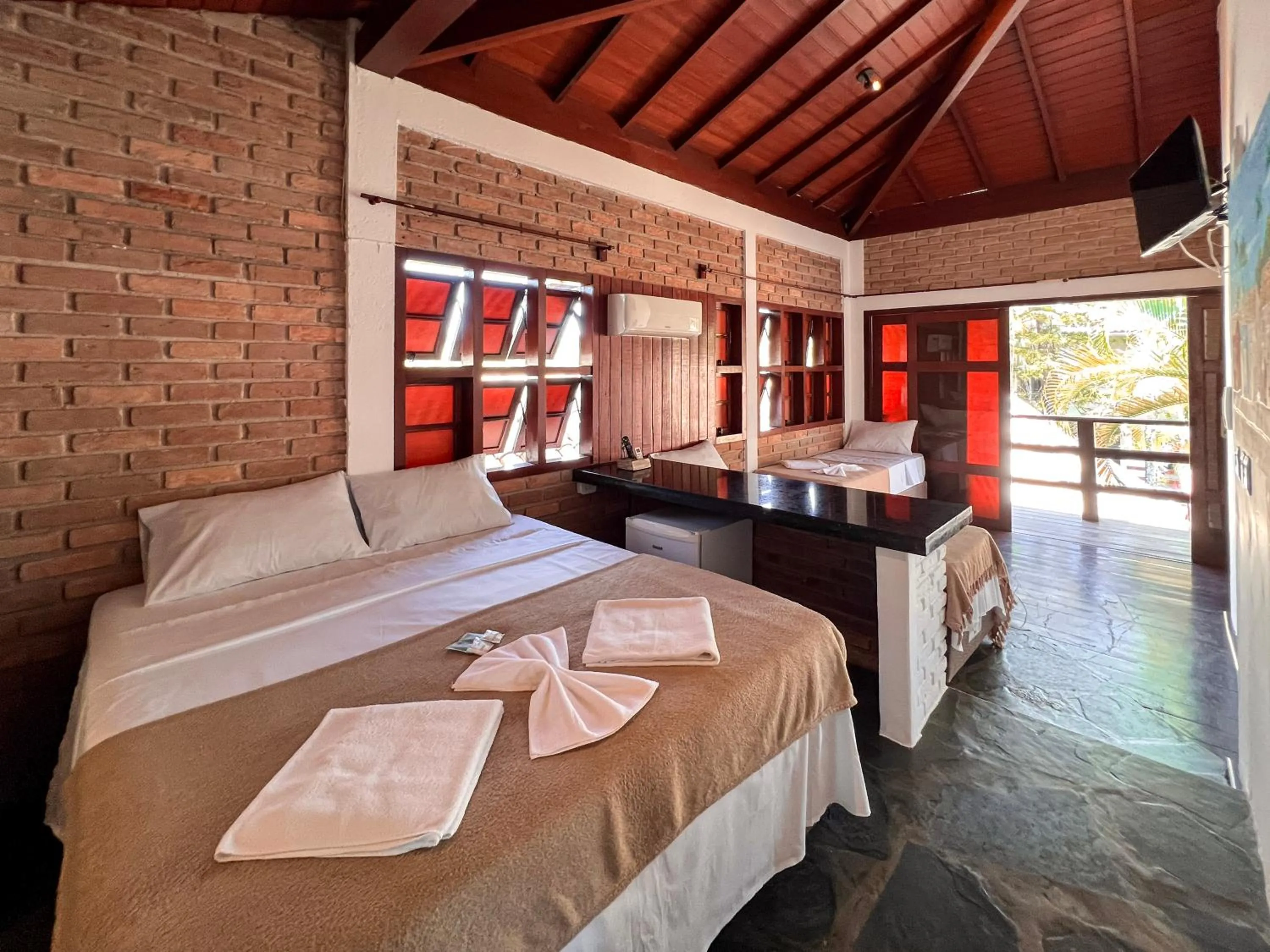 Bed in Pousada Arraial Candeia