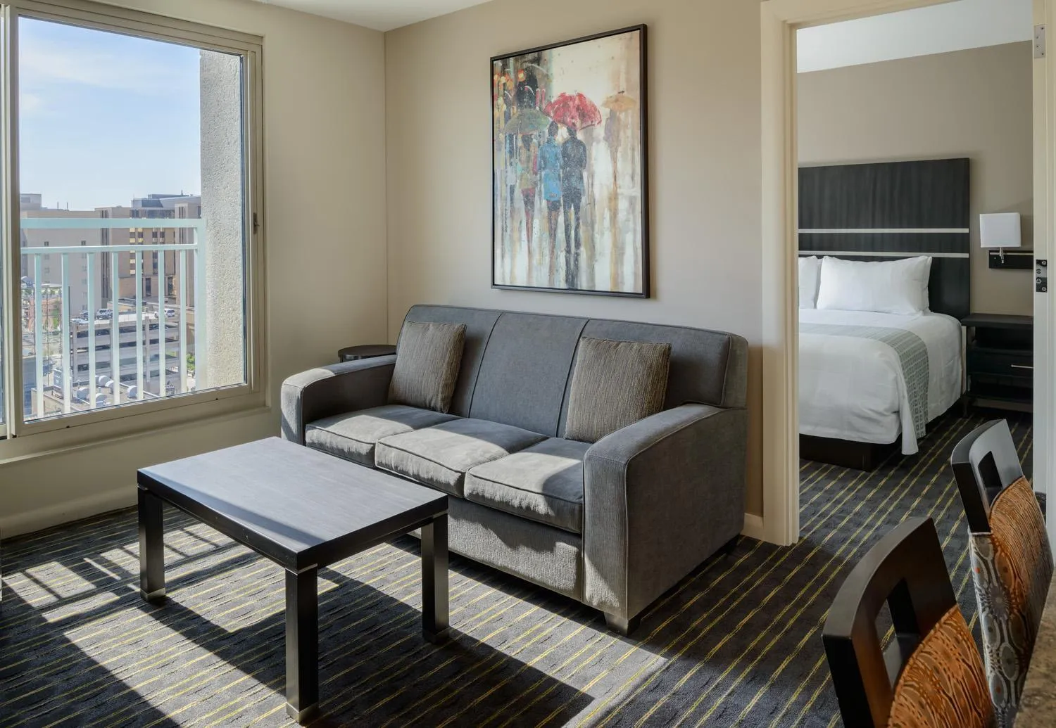 Living room, Bed in Broadway Plaza, Trademark Collection by Wyndham