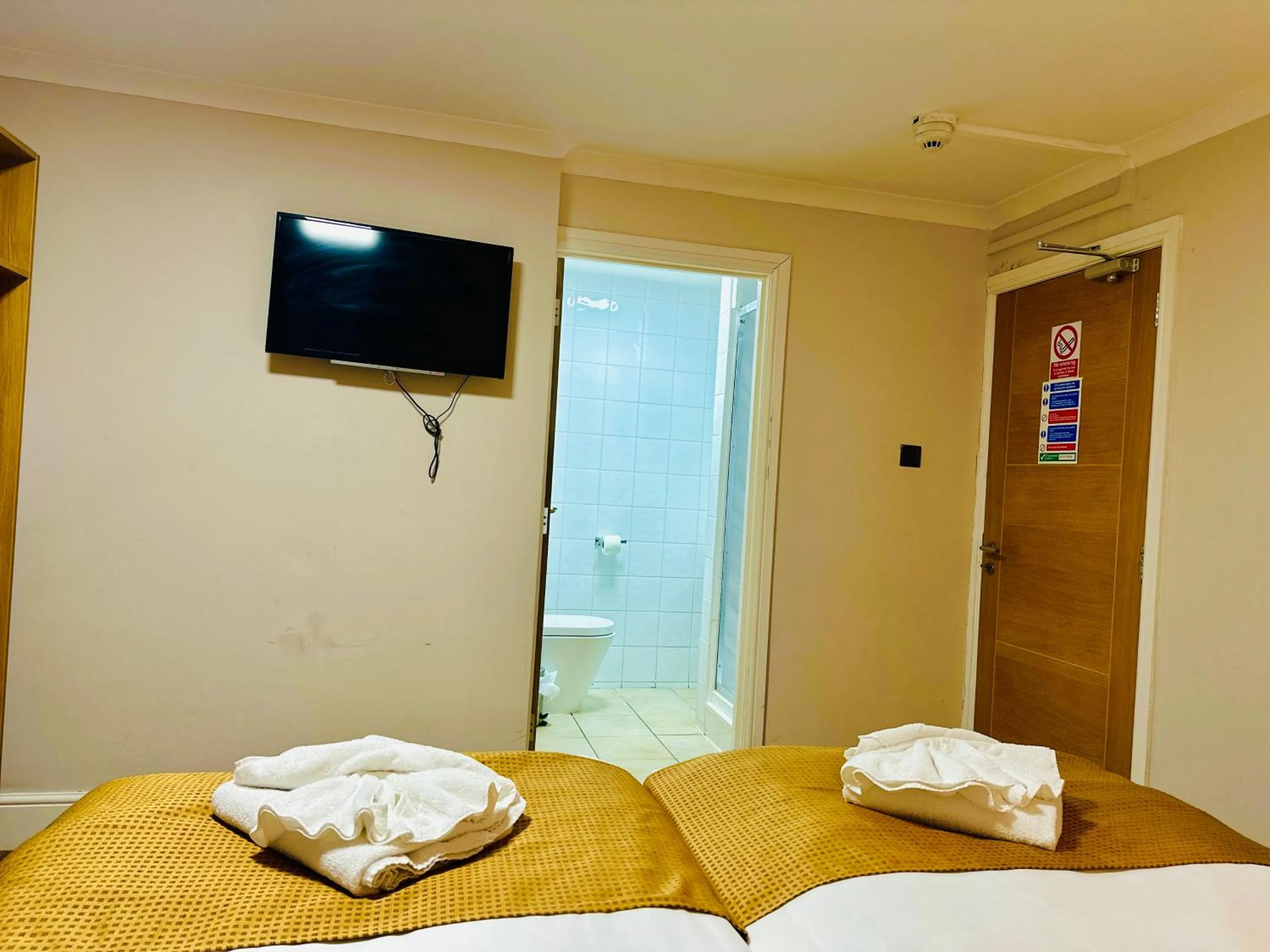 Bedroom, Bed in Crown Hotel - Stone, Near Stoke-On-Trent by OYO