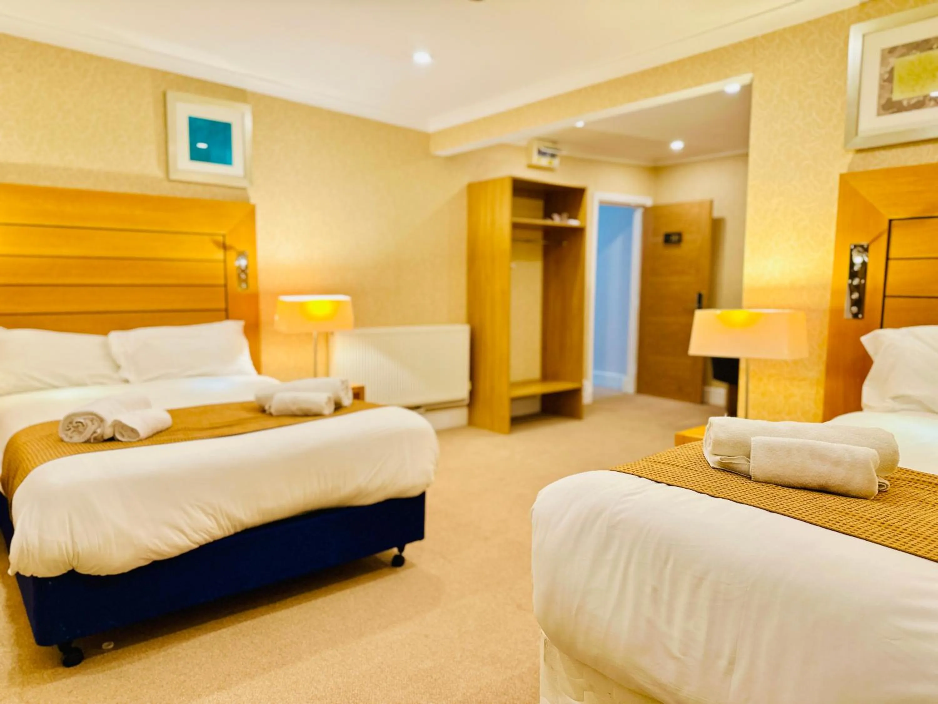 Bedroom, Bed in Crown Hotel - Stone, Near Stoke-On-Trent by OYO