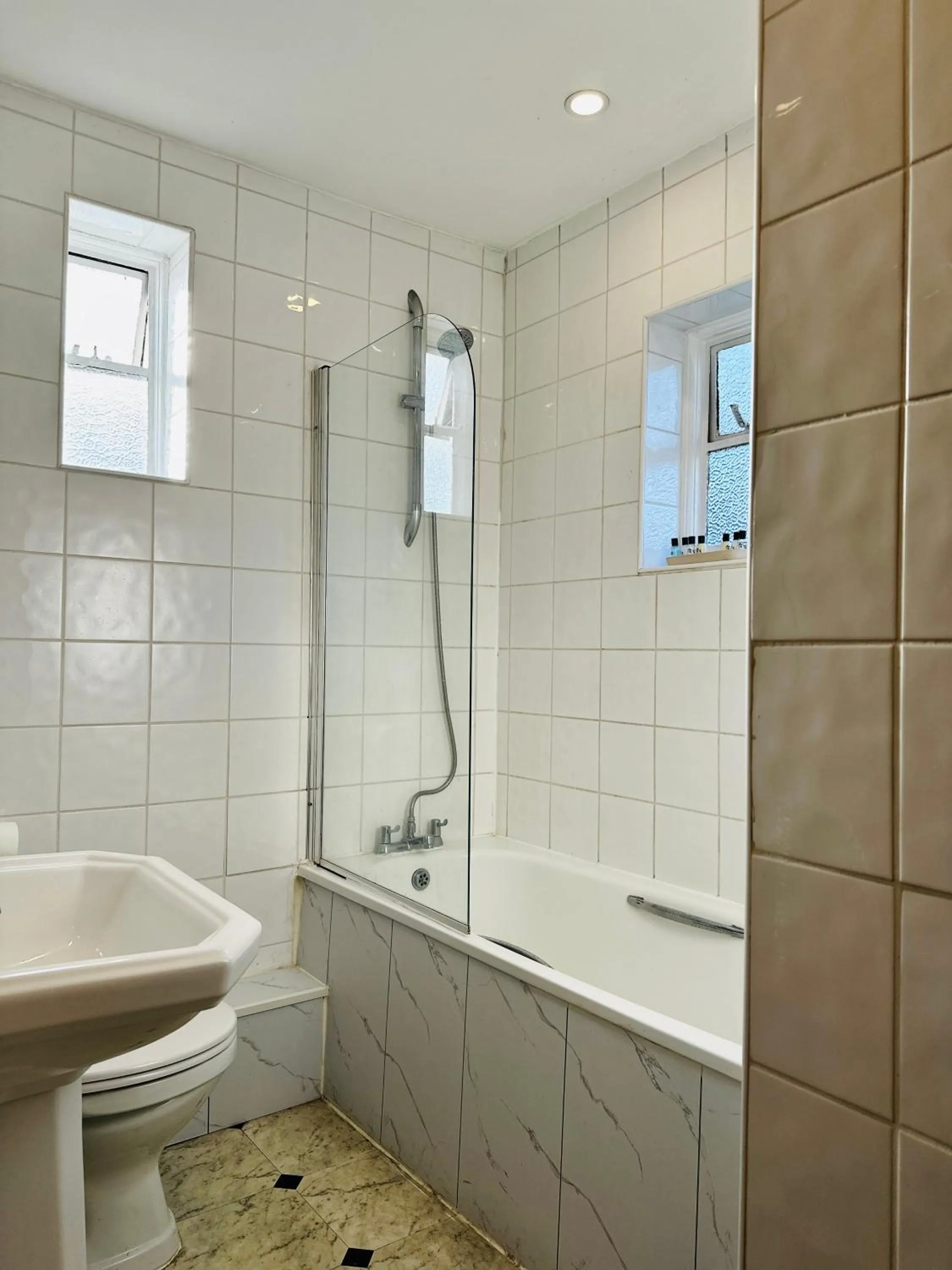 Bathroom in Crown Hotel - Stone, Near Stoke-On-Trent by OYO