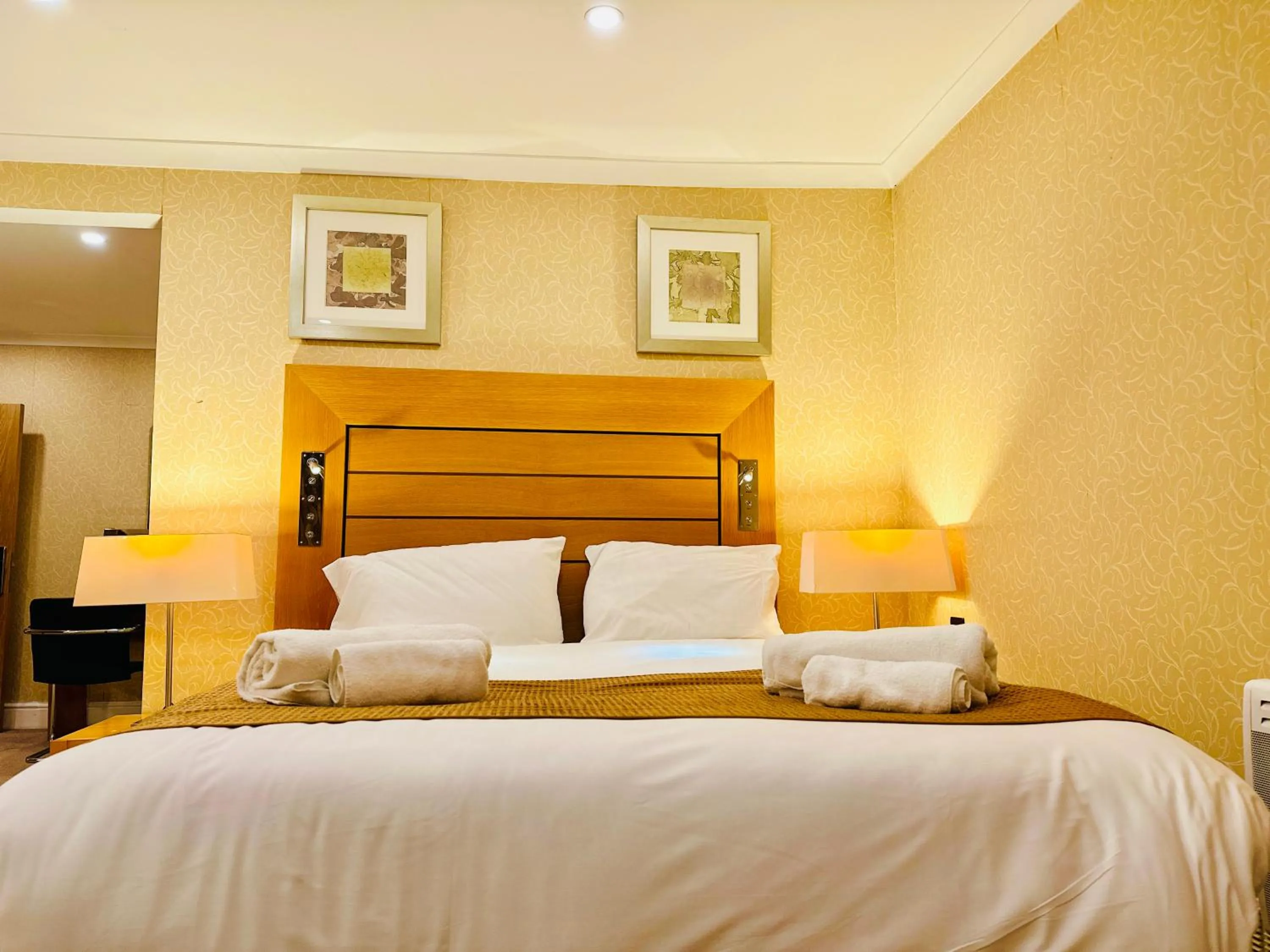 Bedroom, Bed in Crown Hotel - Stone, Near Stoke-On-Trent by OYO