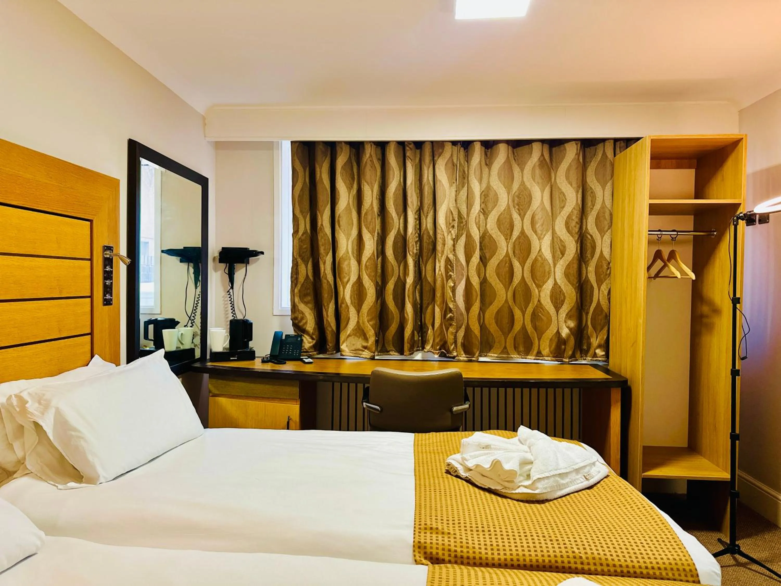 Bedroom, Bed in Crown Hotel - Stone, Near Stoke-On-Trent by OYO