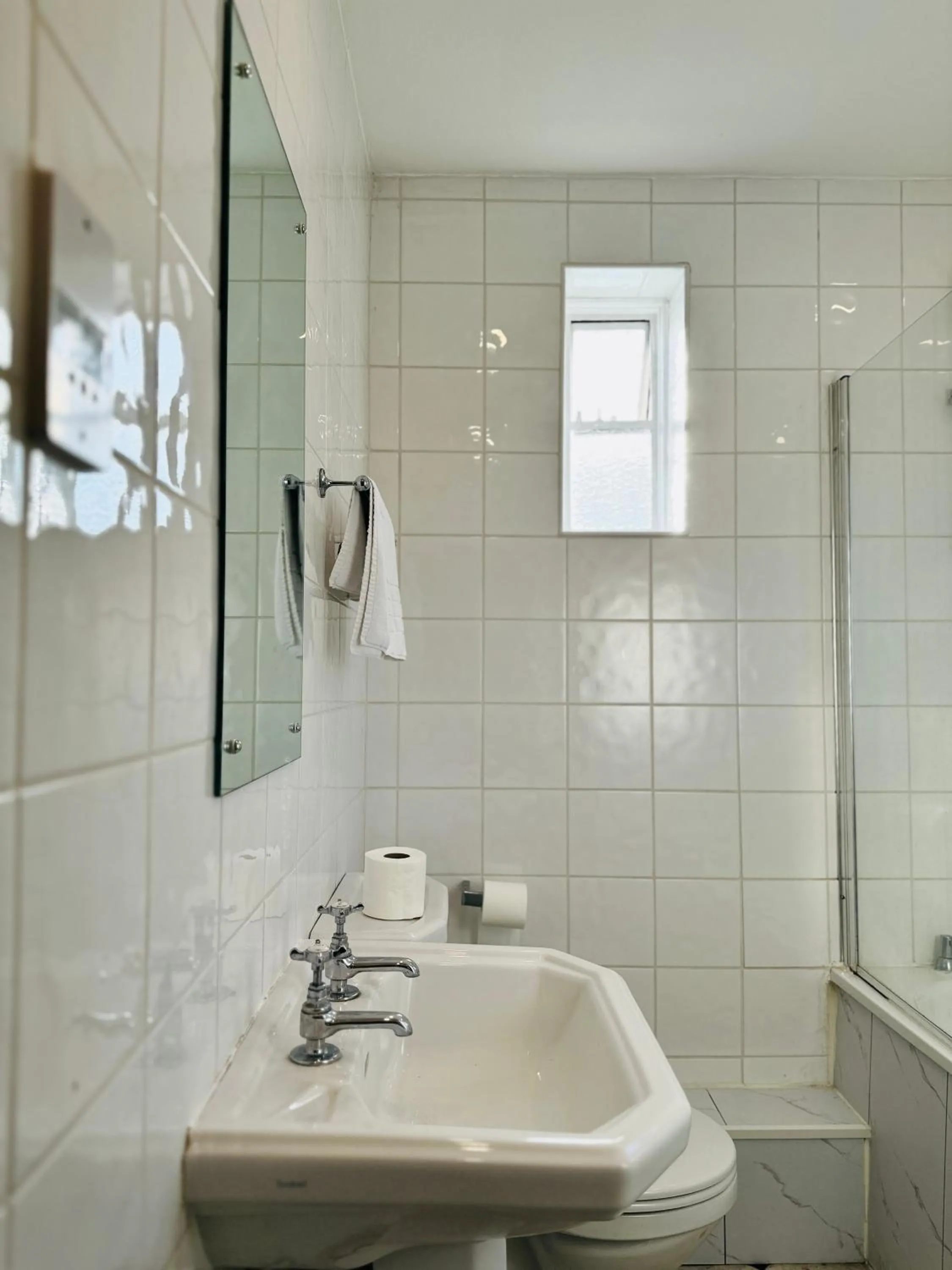 Bathroom in Crown Hotel - Stone, Near Stoke-On-Trent by OYO