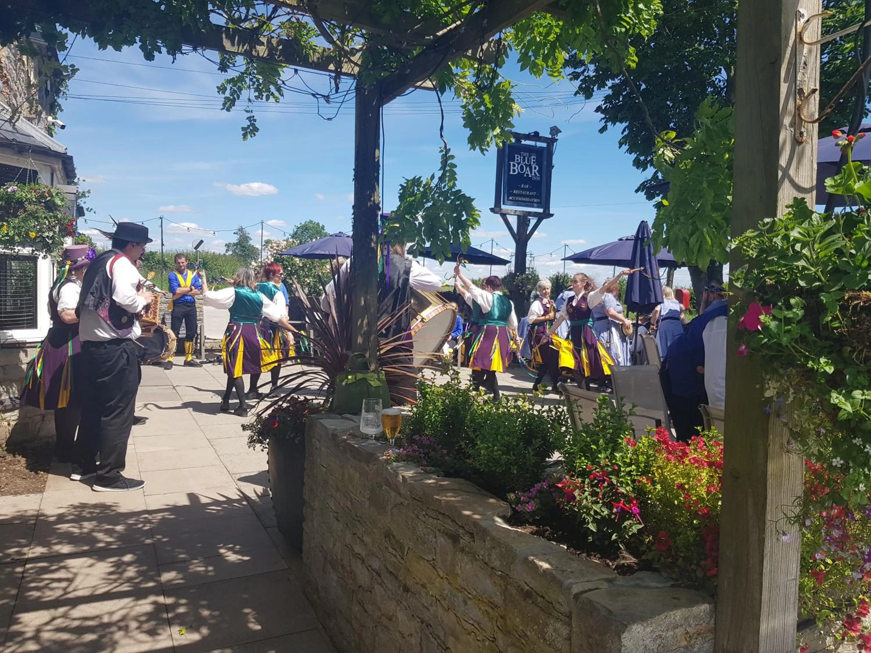 Patio in The Blue Boar - Historic Country Inn near Stratford-upon-Avon