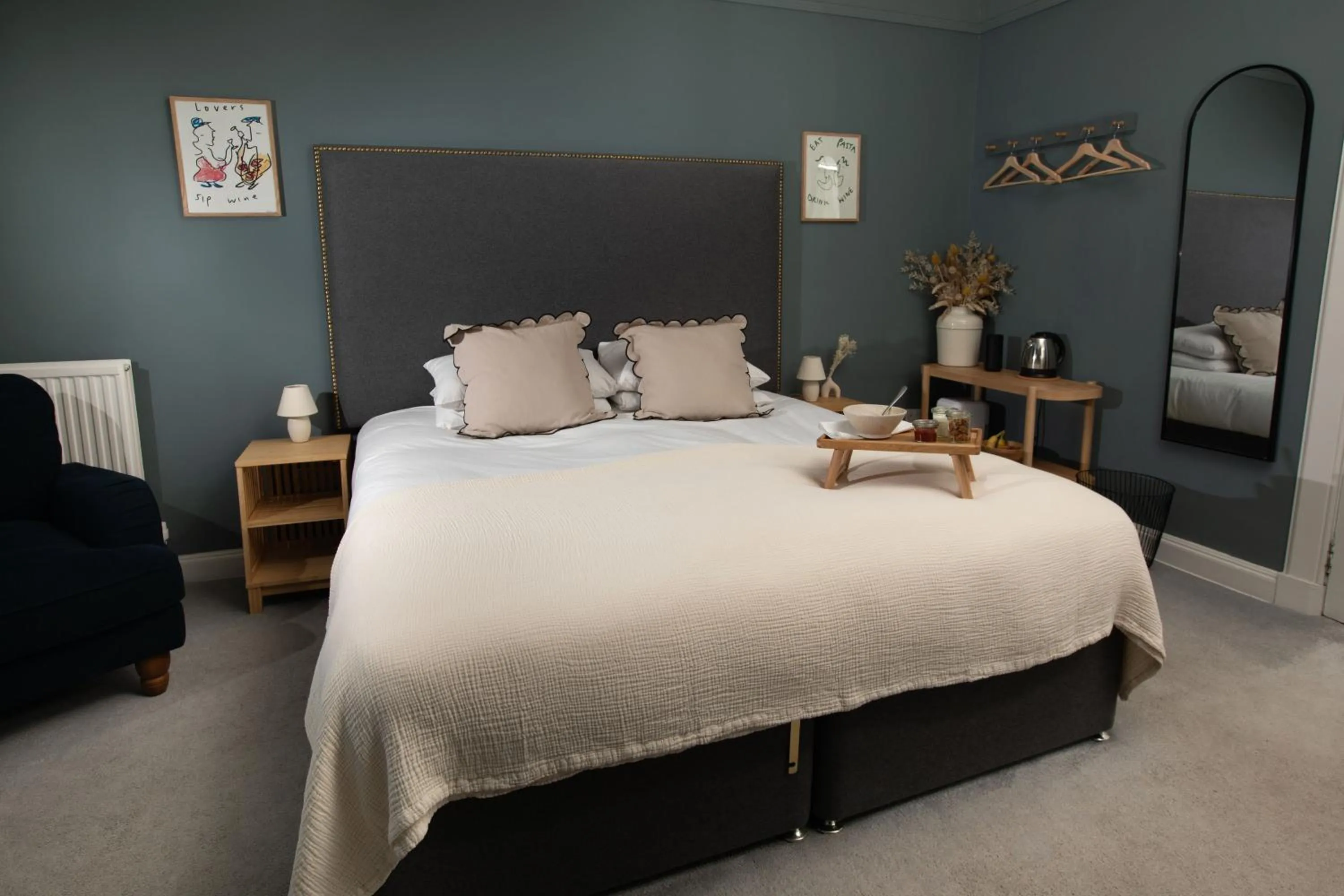 Bed in Celentano's Restaurant with Rooms