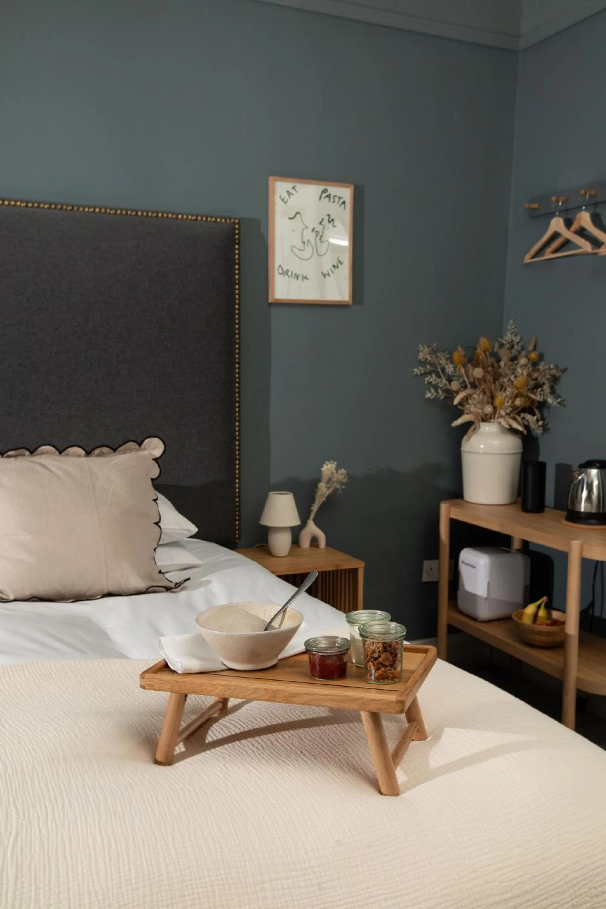 Bed in Celentano's Restaurant with Rooms