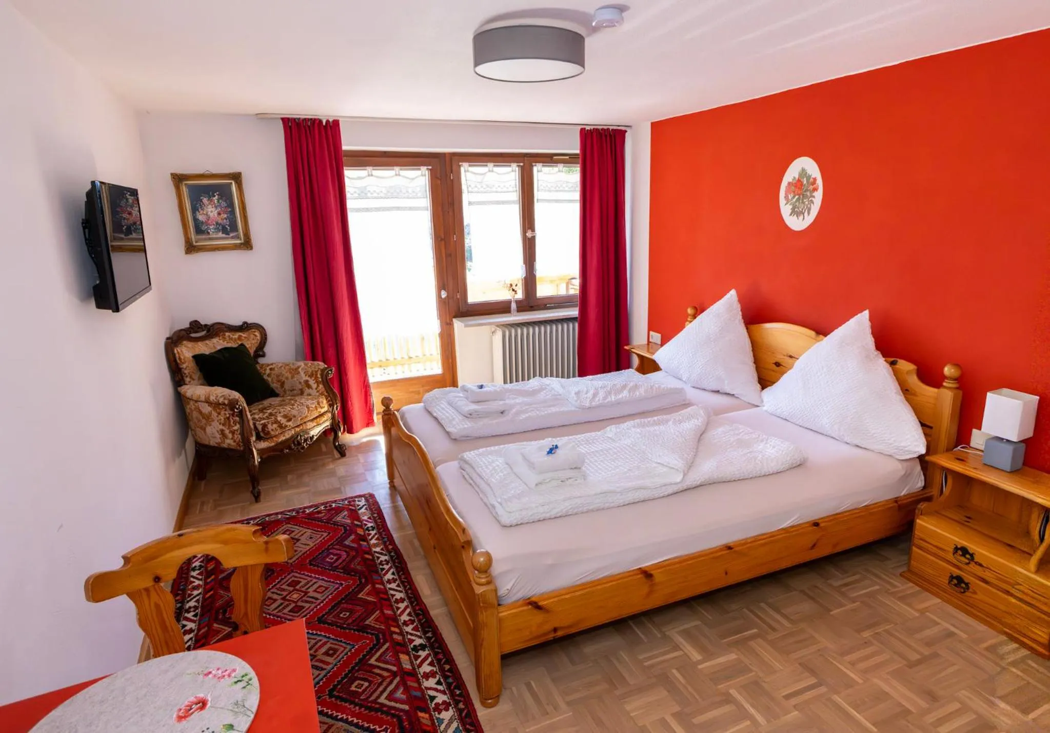 Bed in Goldiger Hirsch B&B mit Gemeinschaftsküche