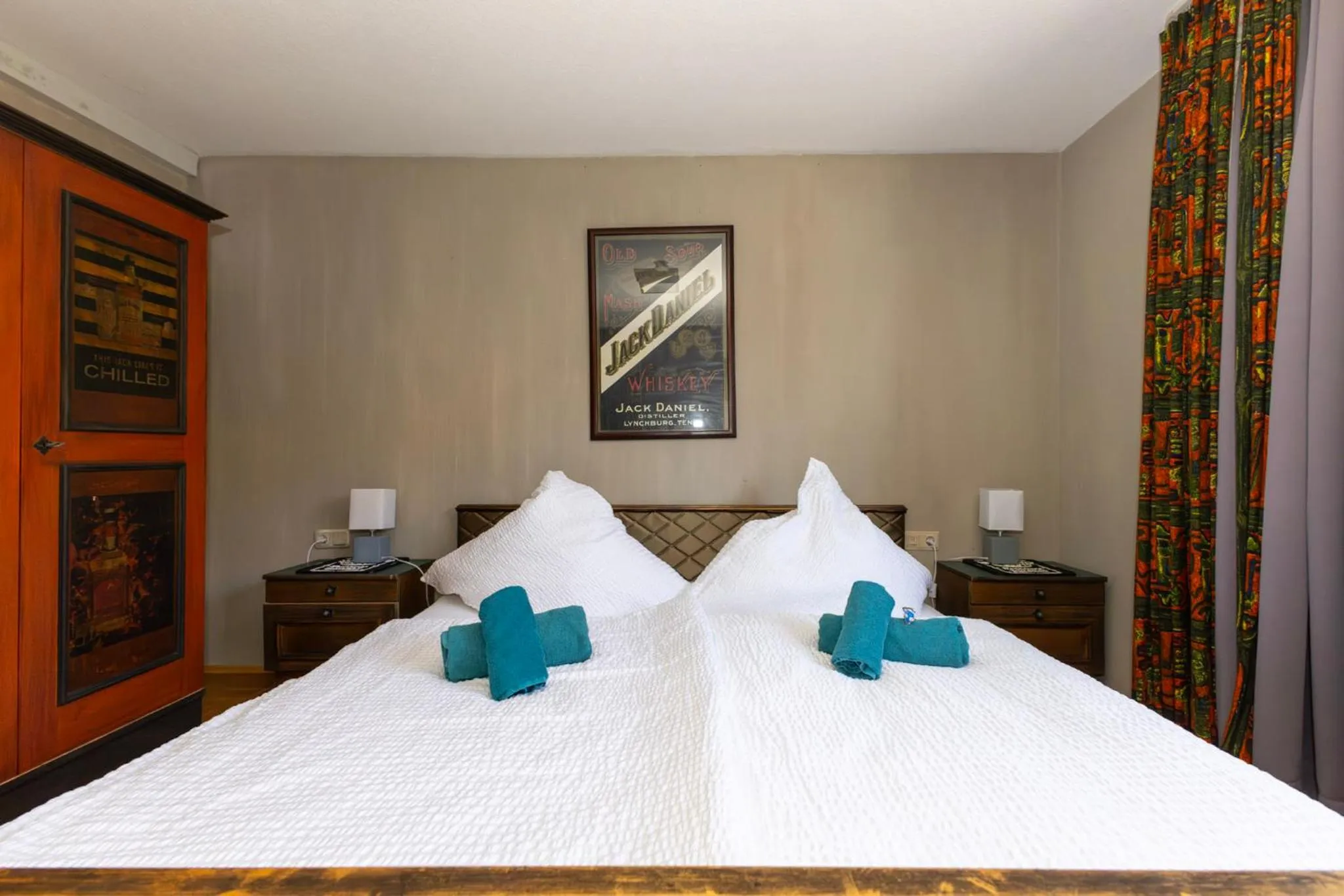 Bed in Goldiger Hirsch B&B mit Gemeinschaftsküche