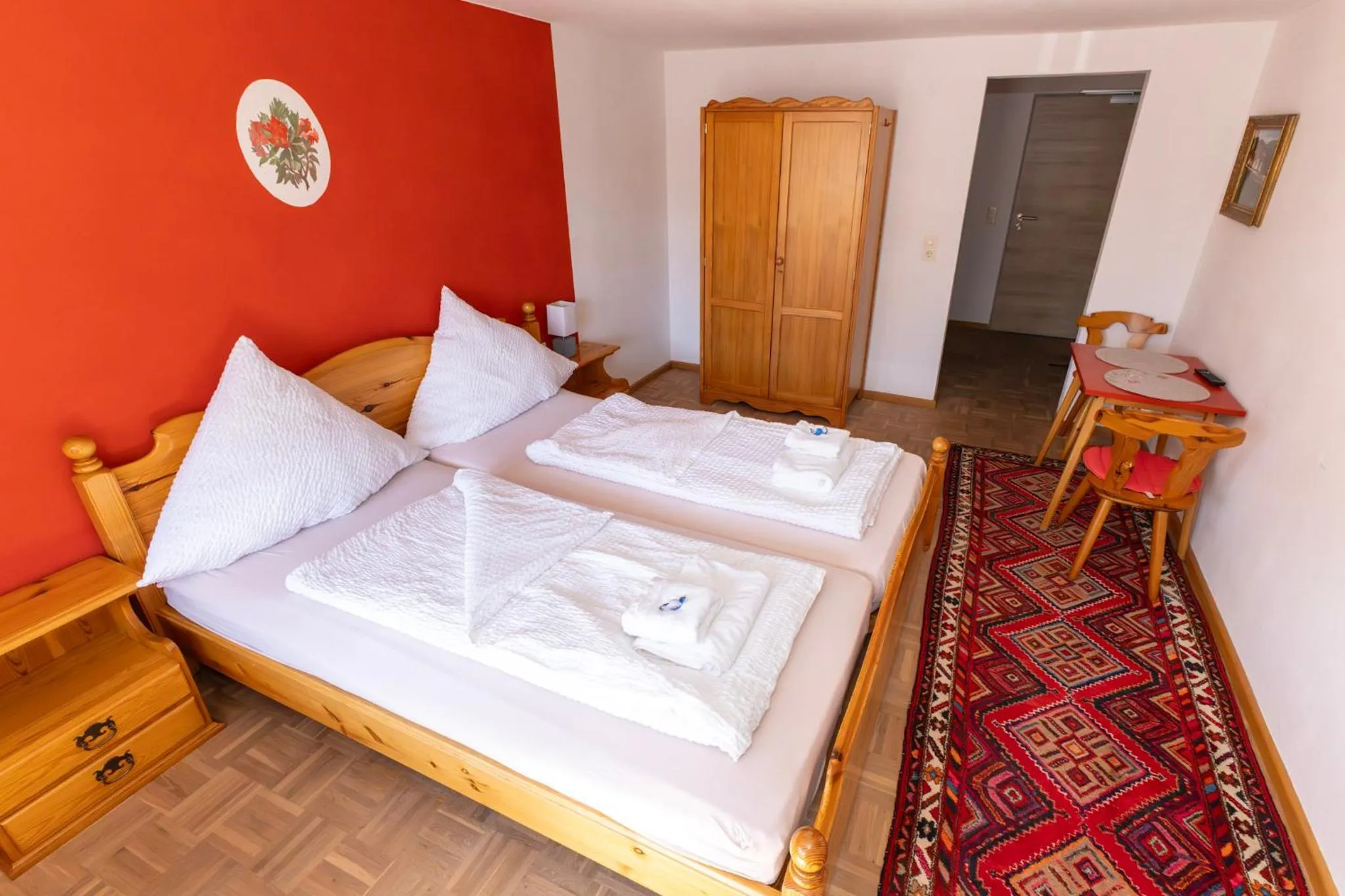 Bed in Goldiger Hirsch B&B mit Gemeinschaftsküche