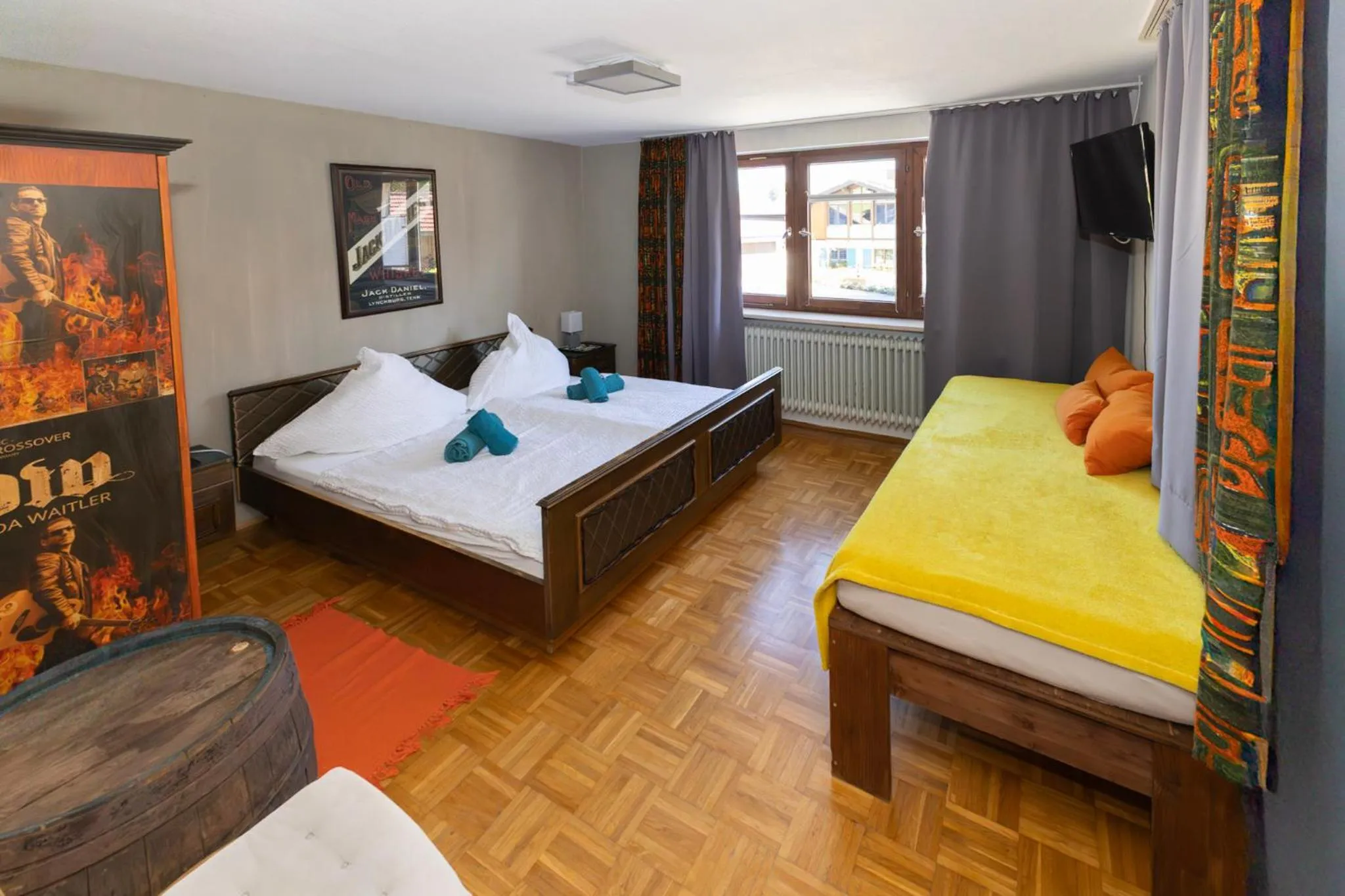 Bed in Goldiger Hirsch B&B mit Gemeinschaftsküche