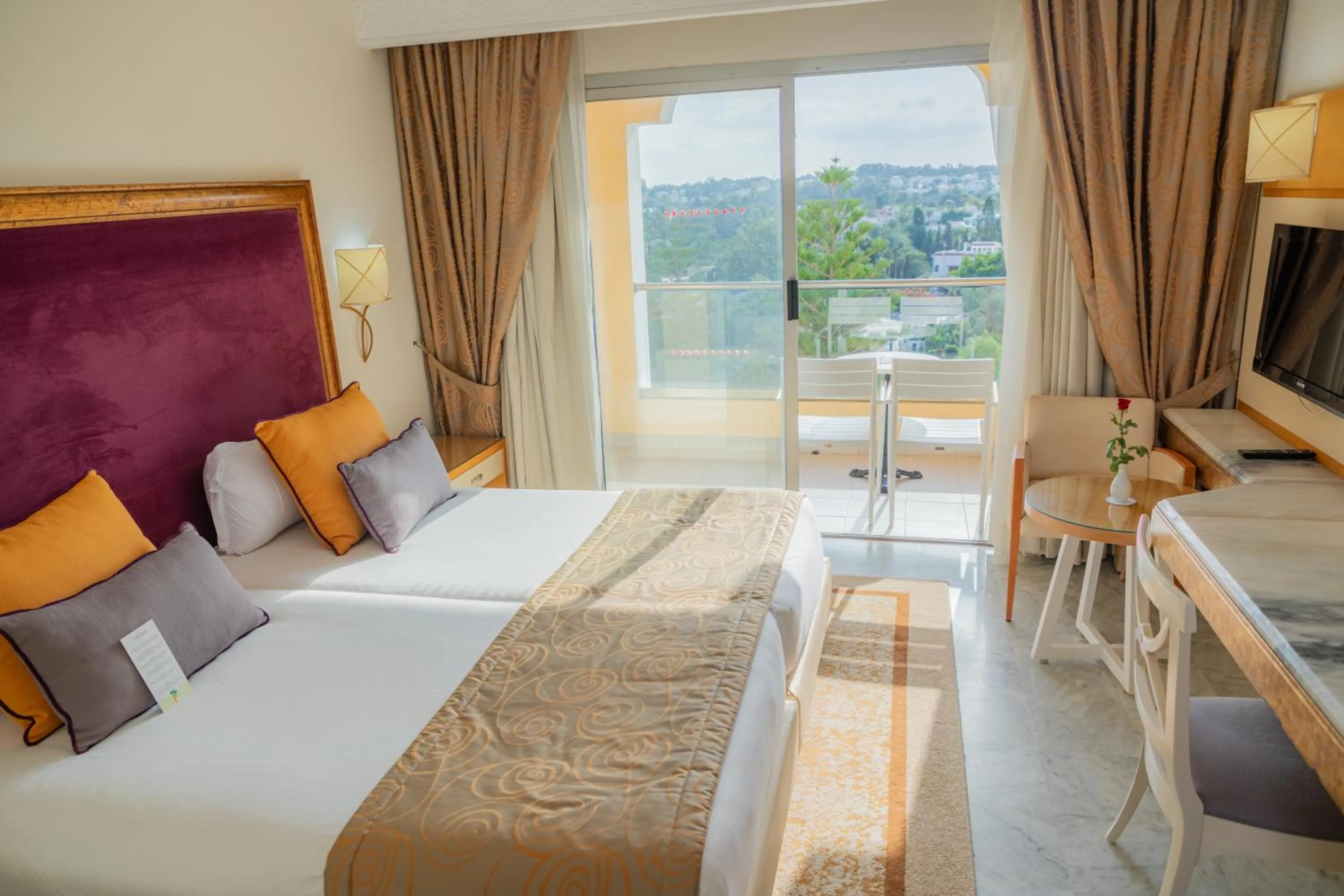 Patio, Bed in Marhaba Palace