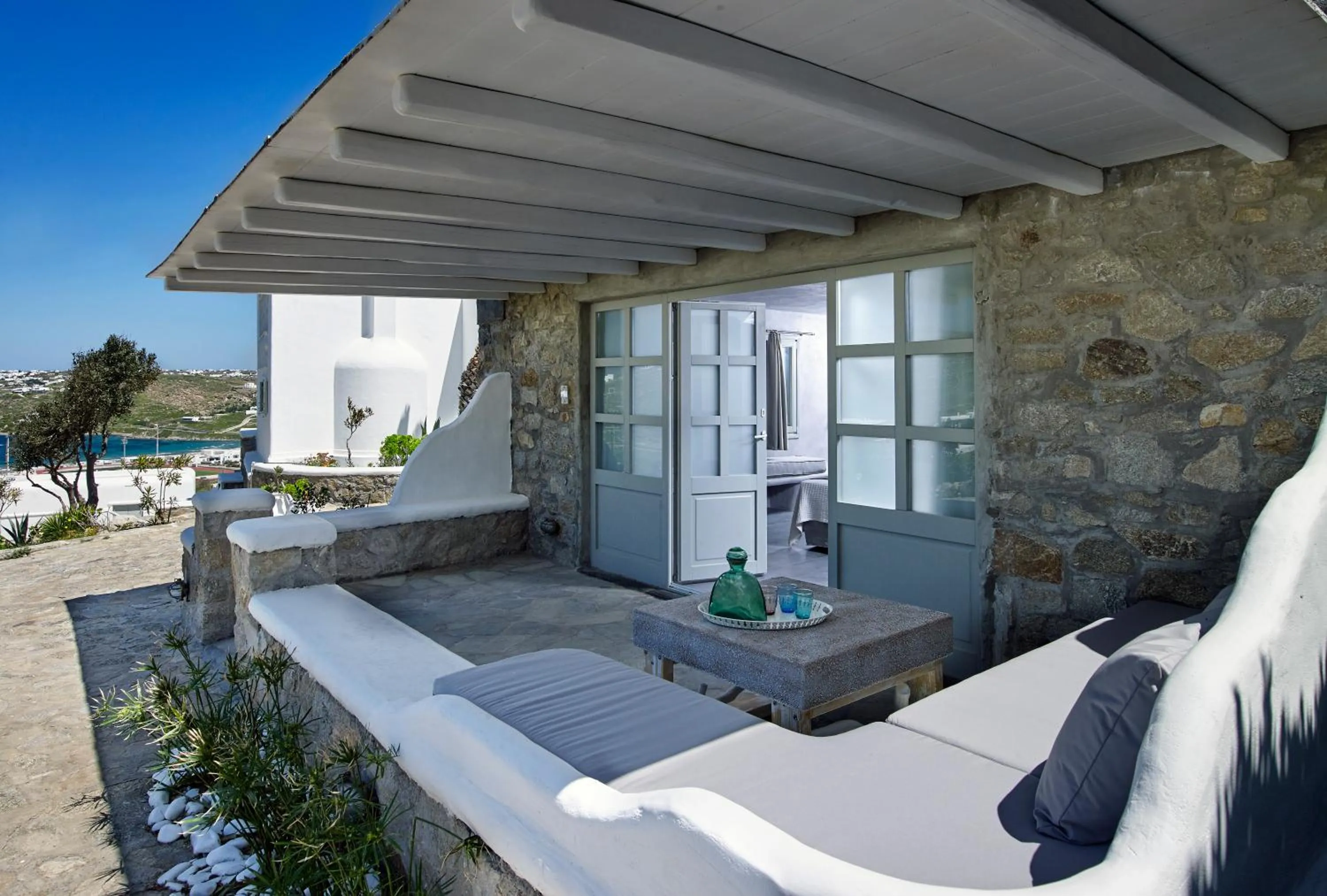 Balcony/Terrace in Kallos of Mykonos - previous Leonis Summer Houses