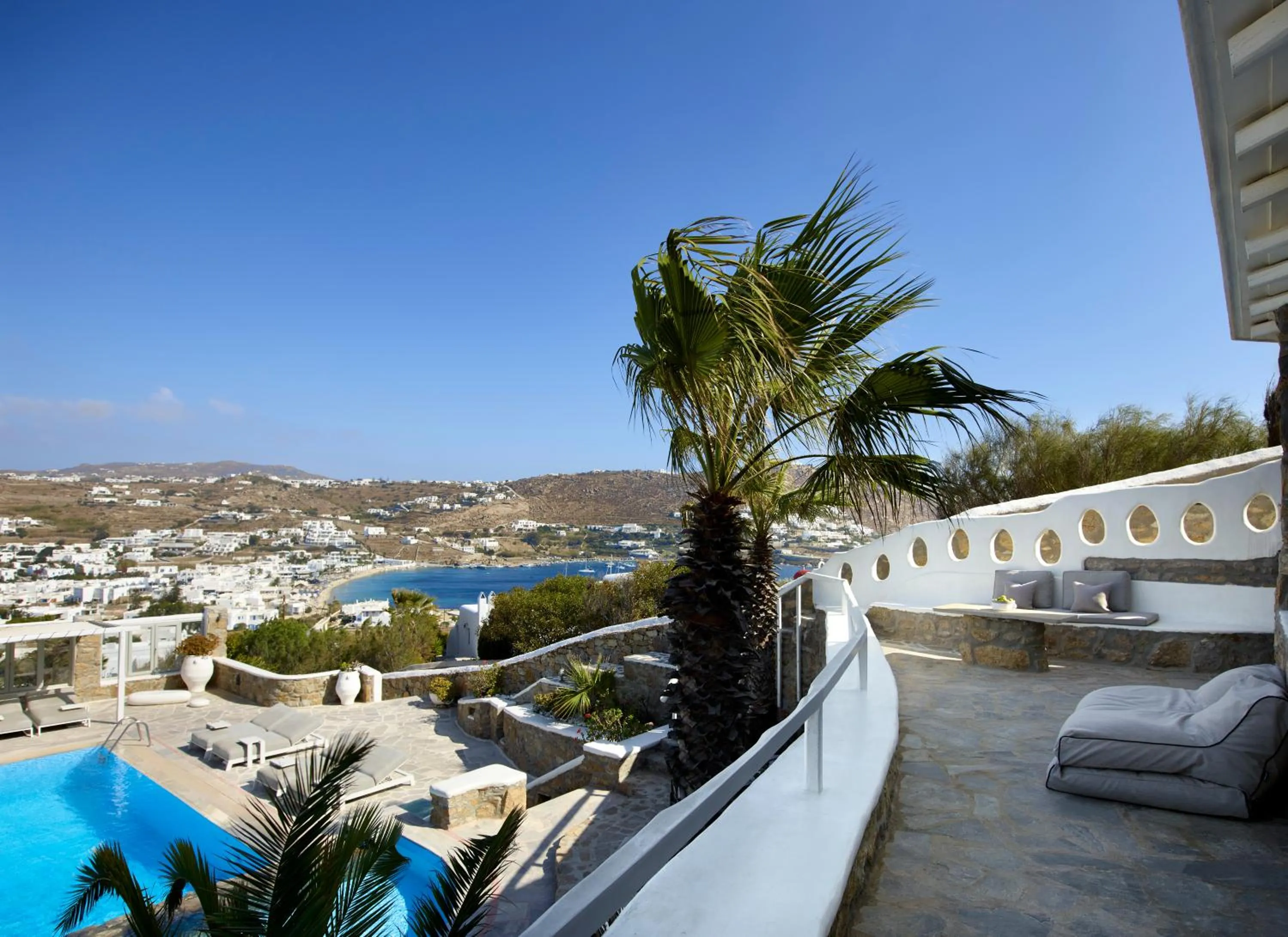 Balcony/Terrace in Kallos of Mykonos - previous Leonis Summer Houses
