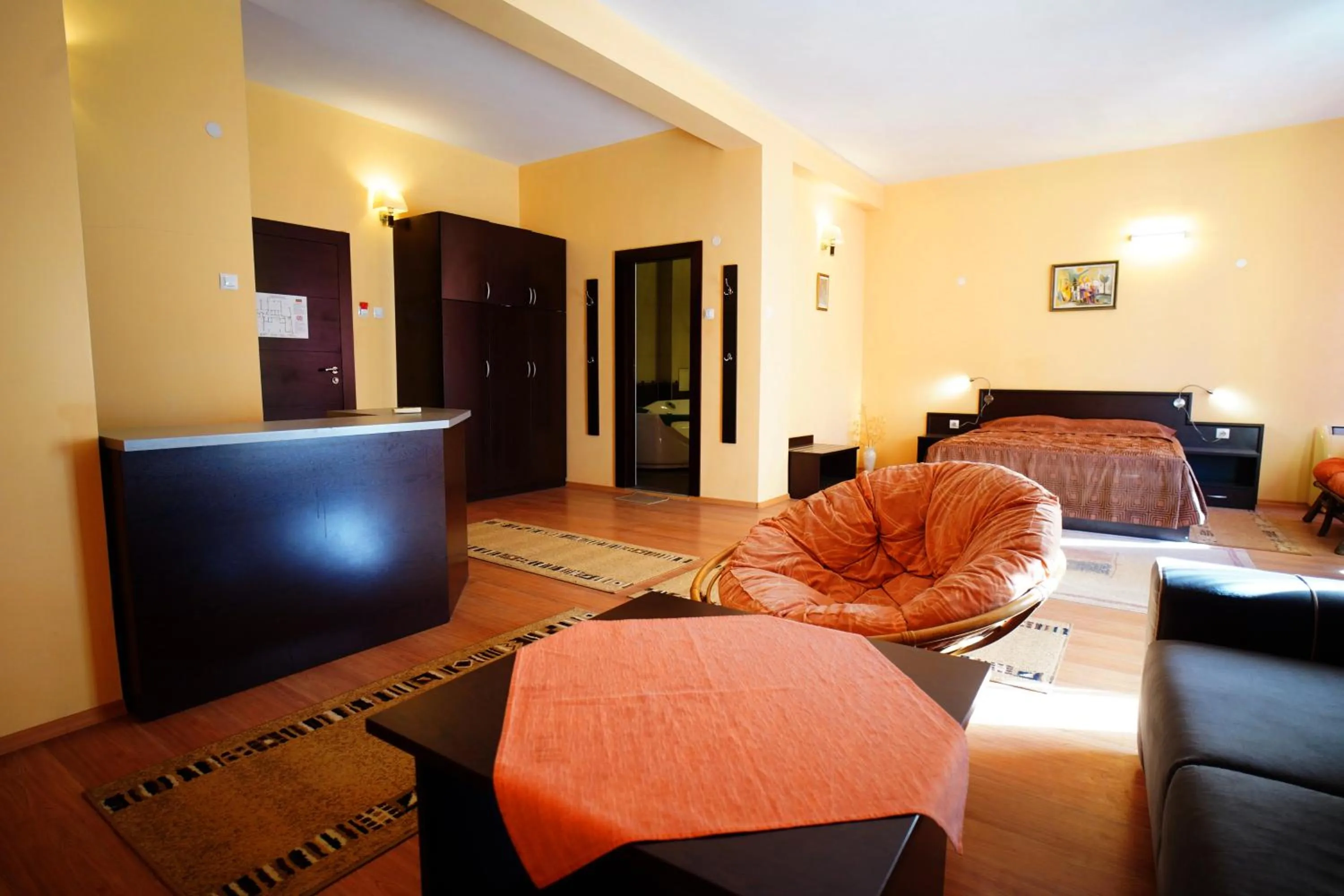 Bed in Family Art-Hotel Zora