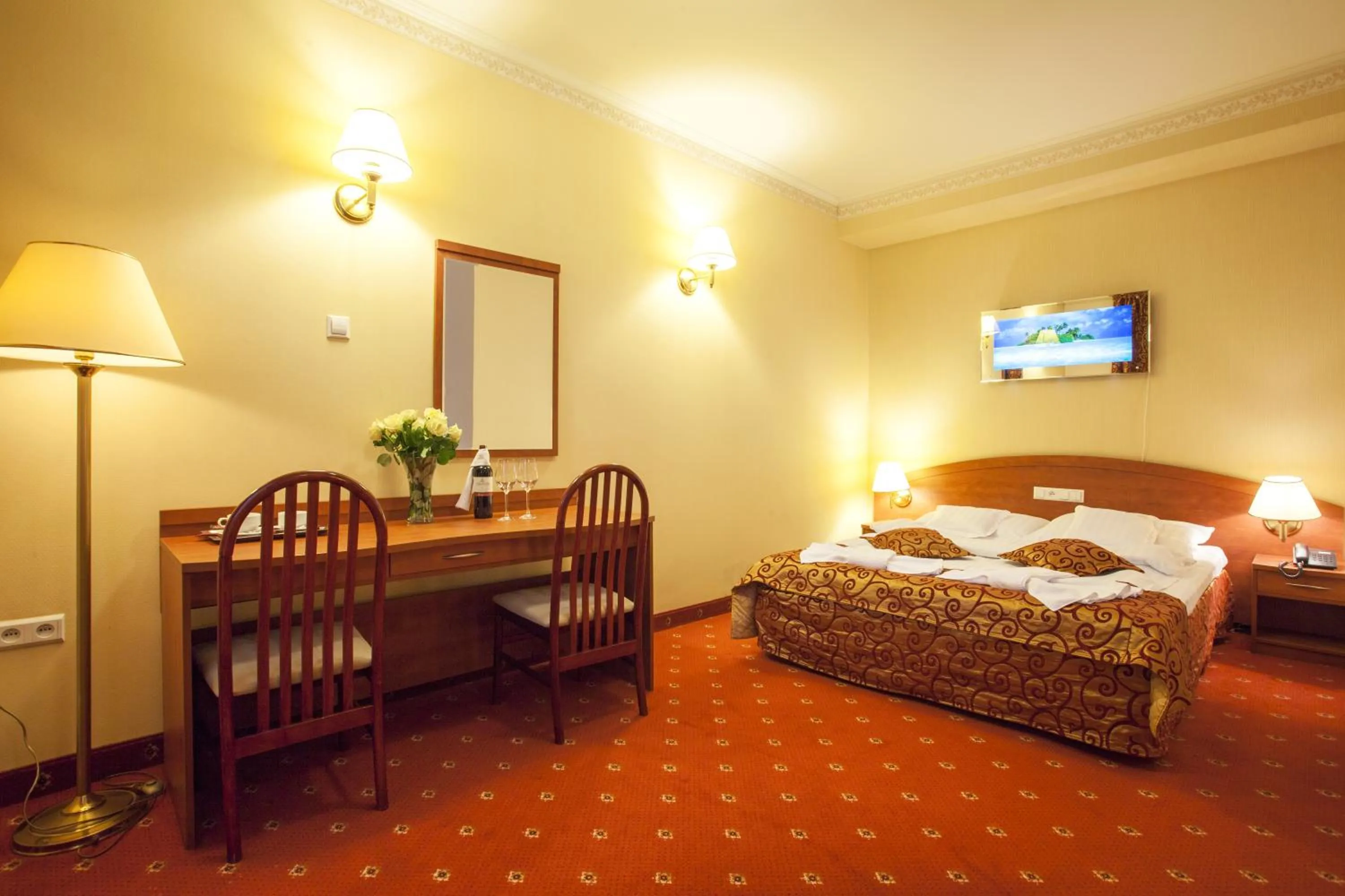 Bed in Hotel Restauracja Browar Lwów w Lublinie