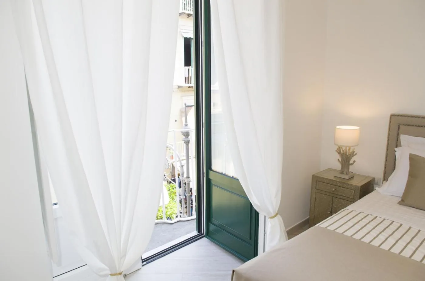 View (from property/room), Bed in Palazzo Spasiano rooms - SORRENTO CENTER
