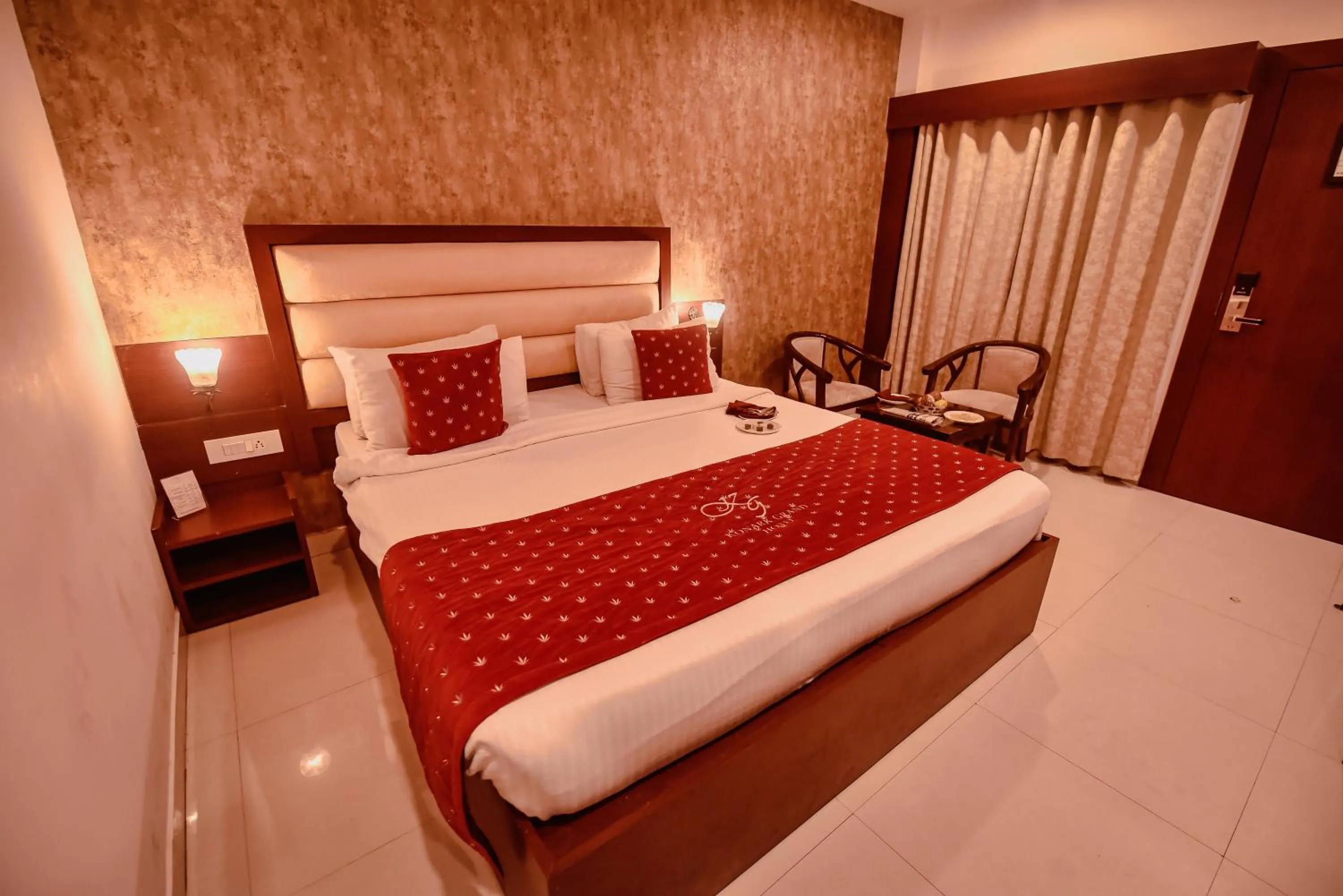 Bedroom, Bed in Konark Grand Hotel