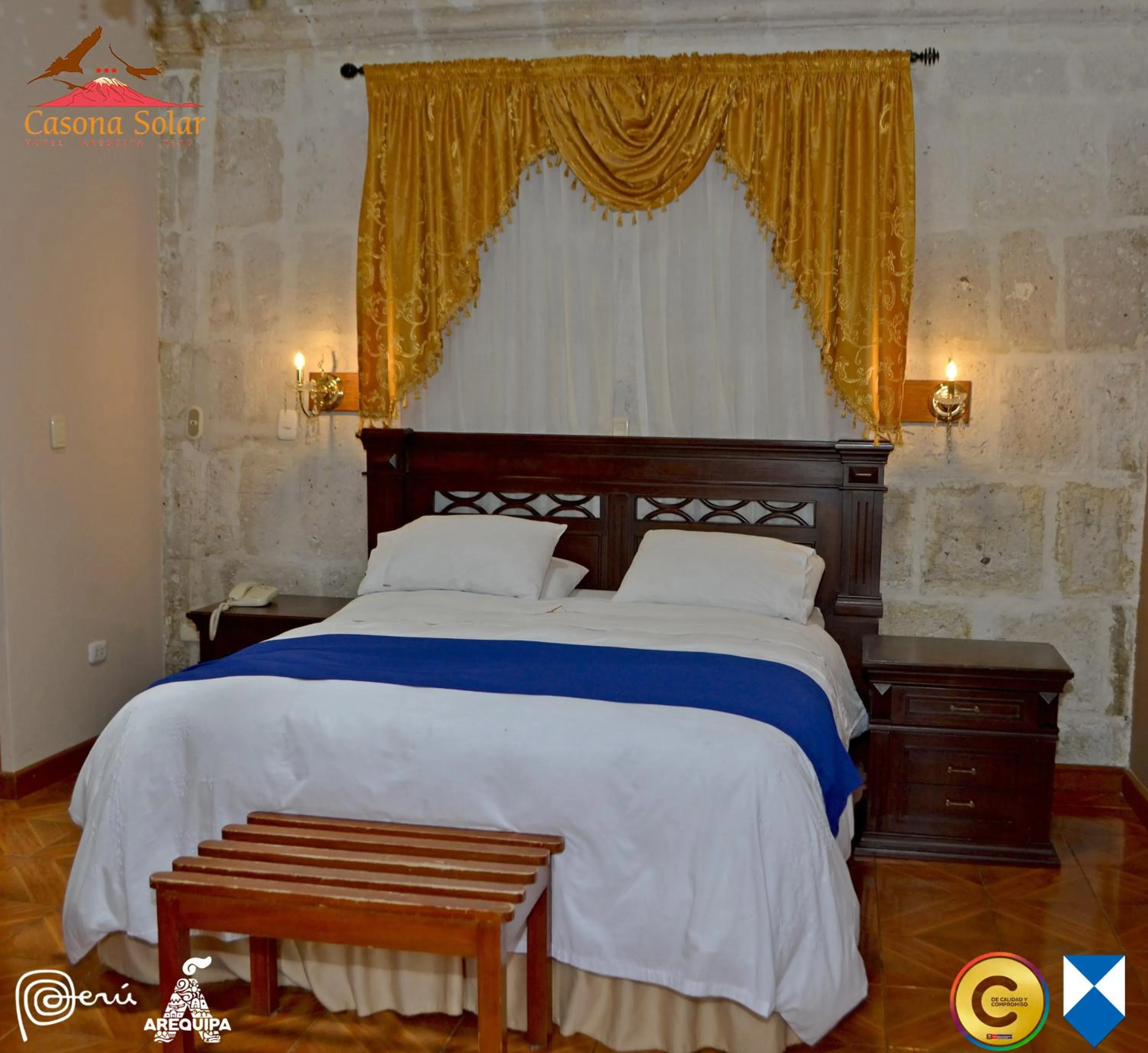 Bed in Hotel Casona Solar