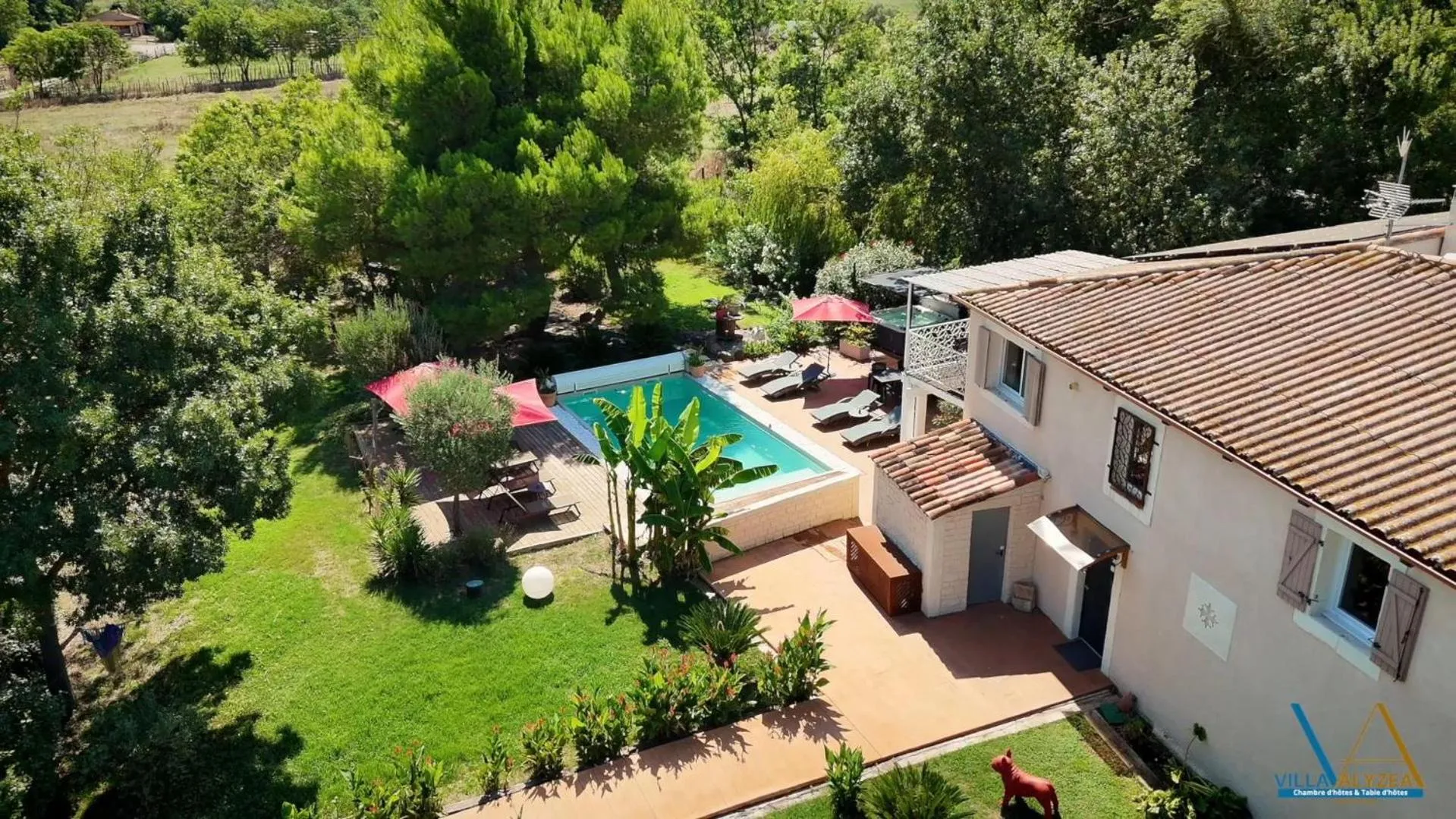 Bird's eye view in Villa Alyzea