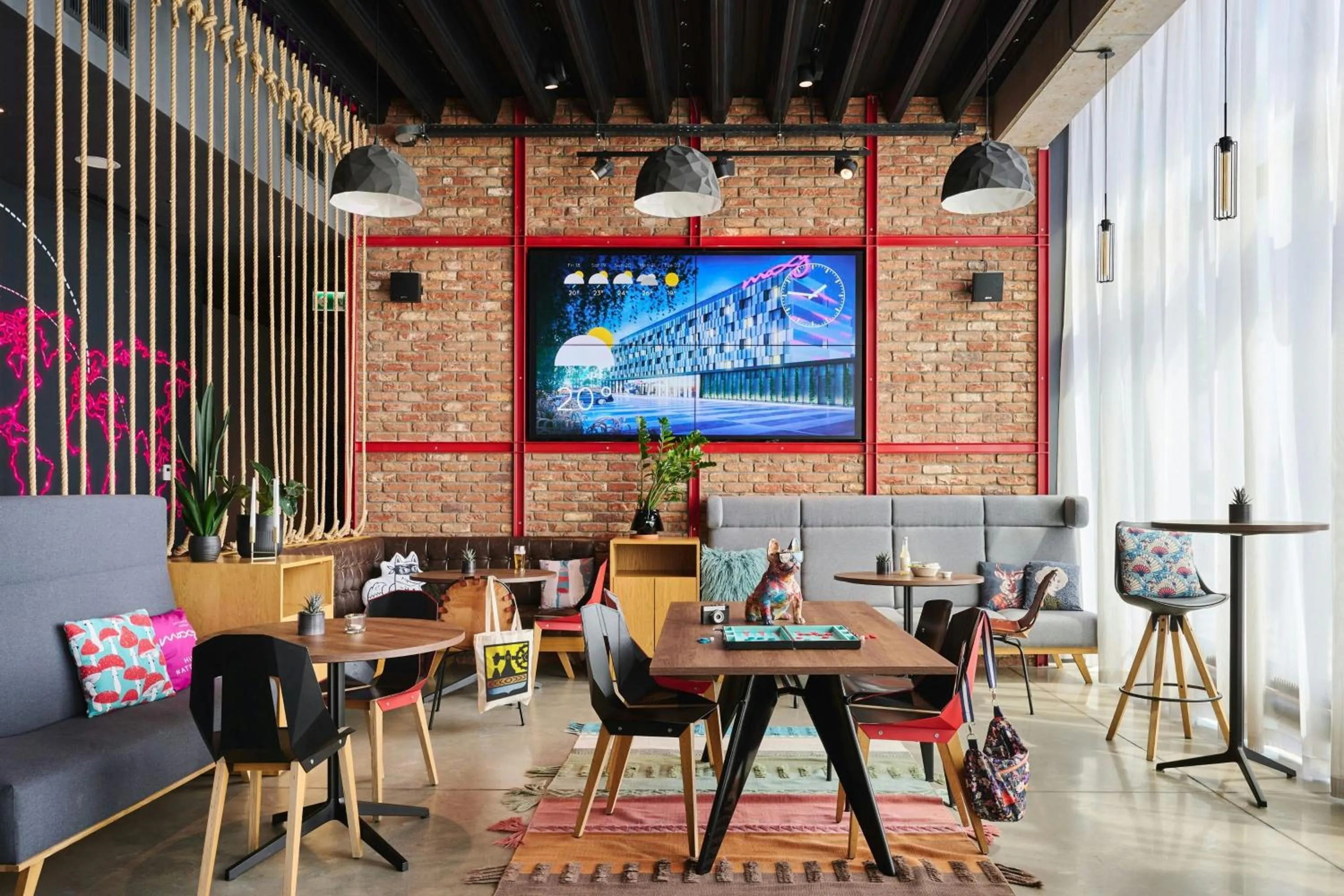Lobby or reception in Moxy Katowice Airport